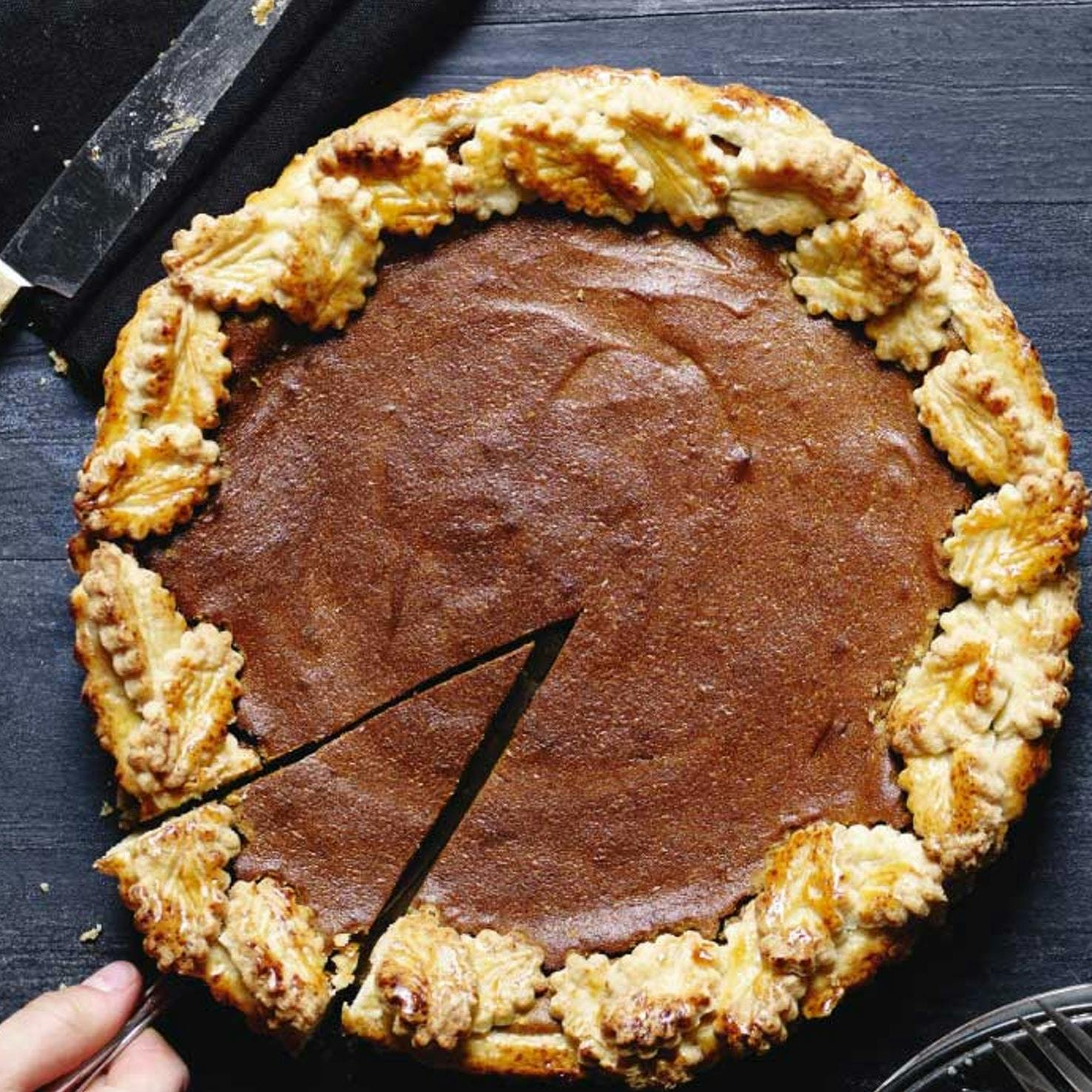 Græskartærte, ægte amerikansk pumpkin pie