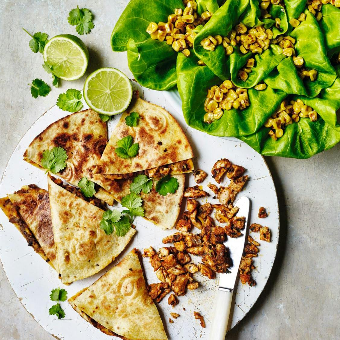 Quesadillas med mexicansk fyld