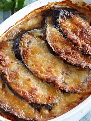 vegetarisk moussaka opskrift