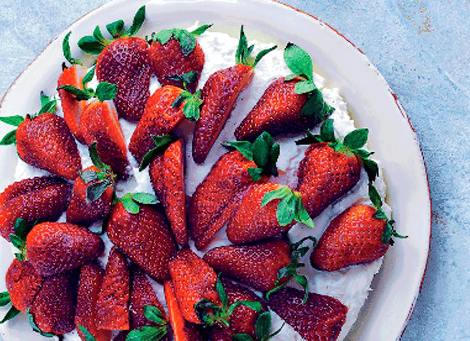 jordbær cheesecake opskrift