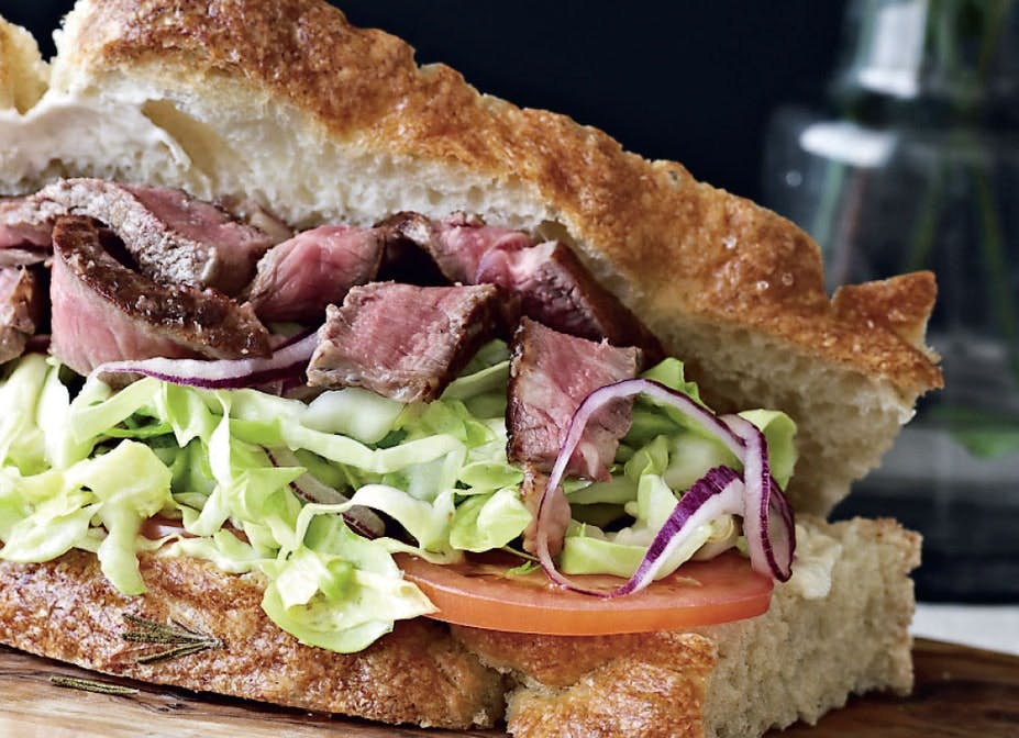 Sandwich med steak asian style