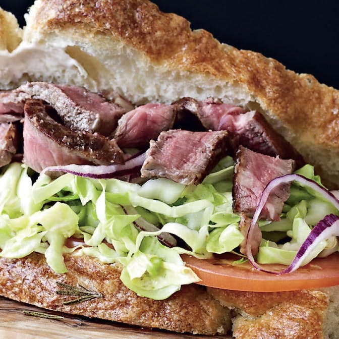 Sandwich med steak asian style