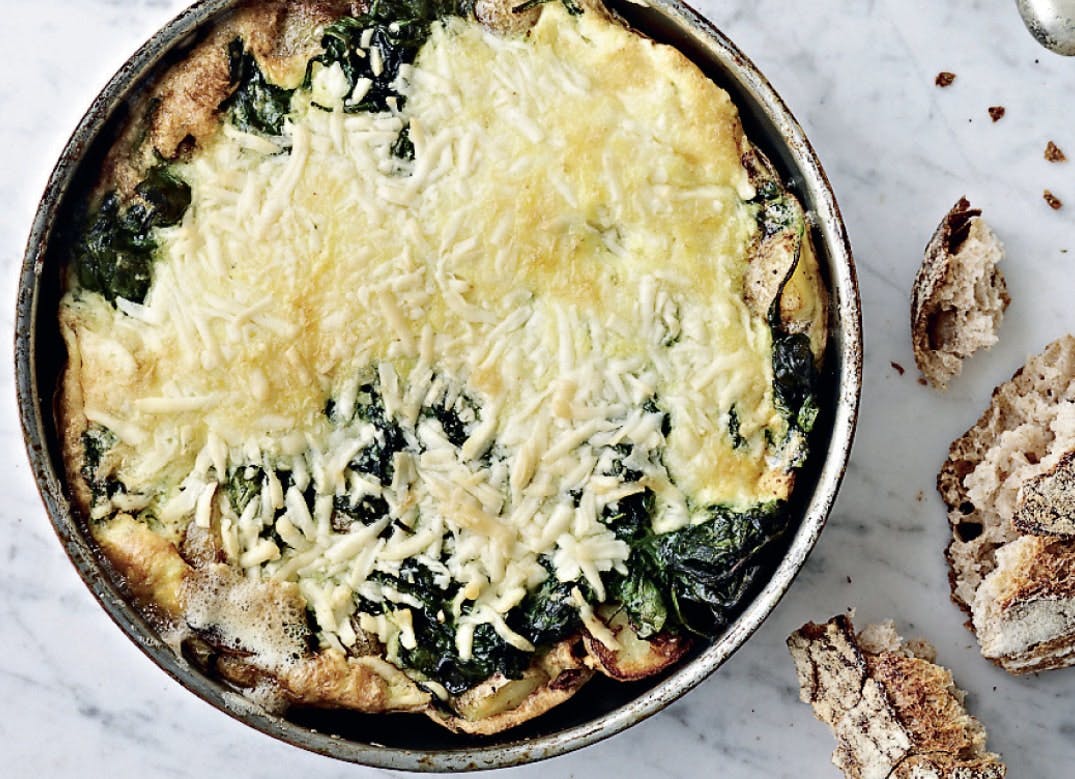 Spinat-frittata med pecorino