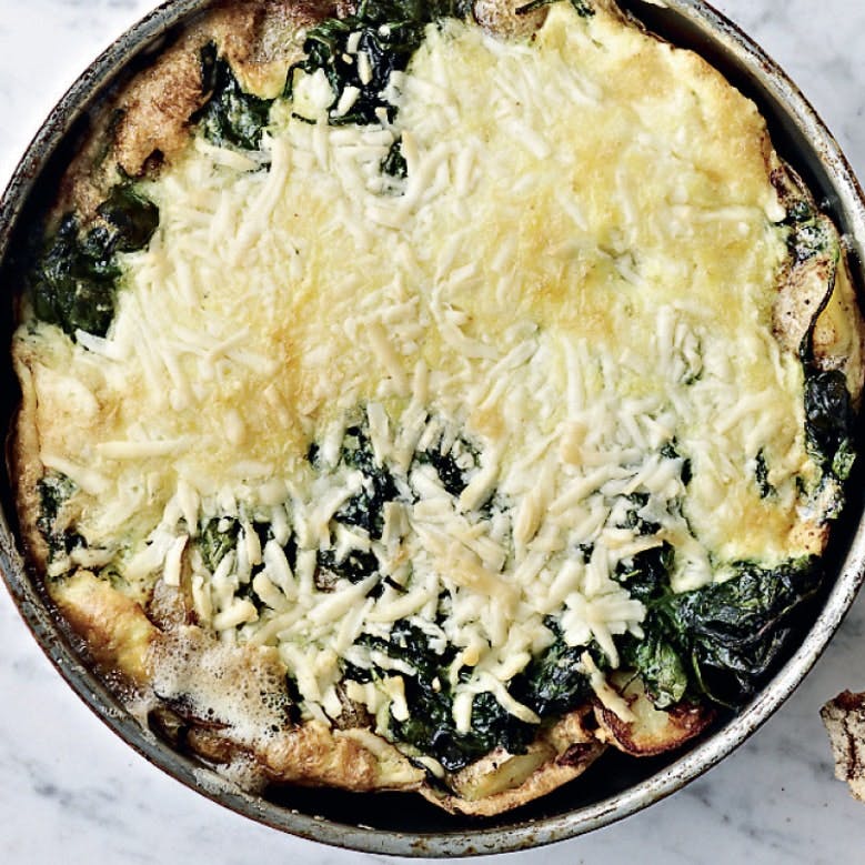 Spinat-frittata med pecorino