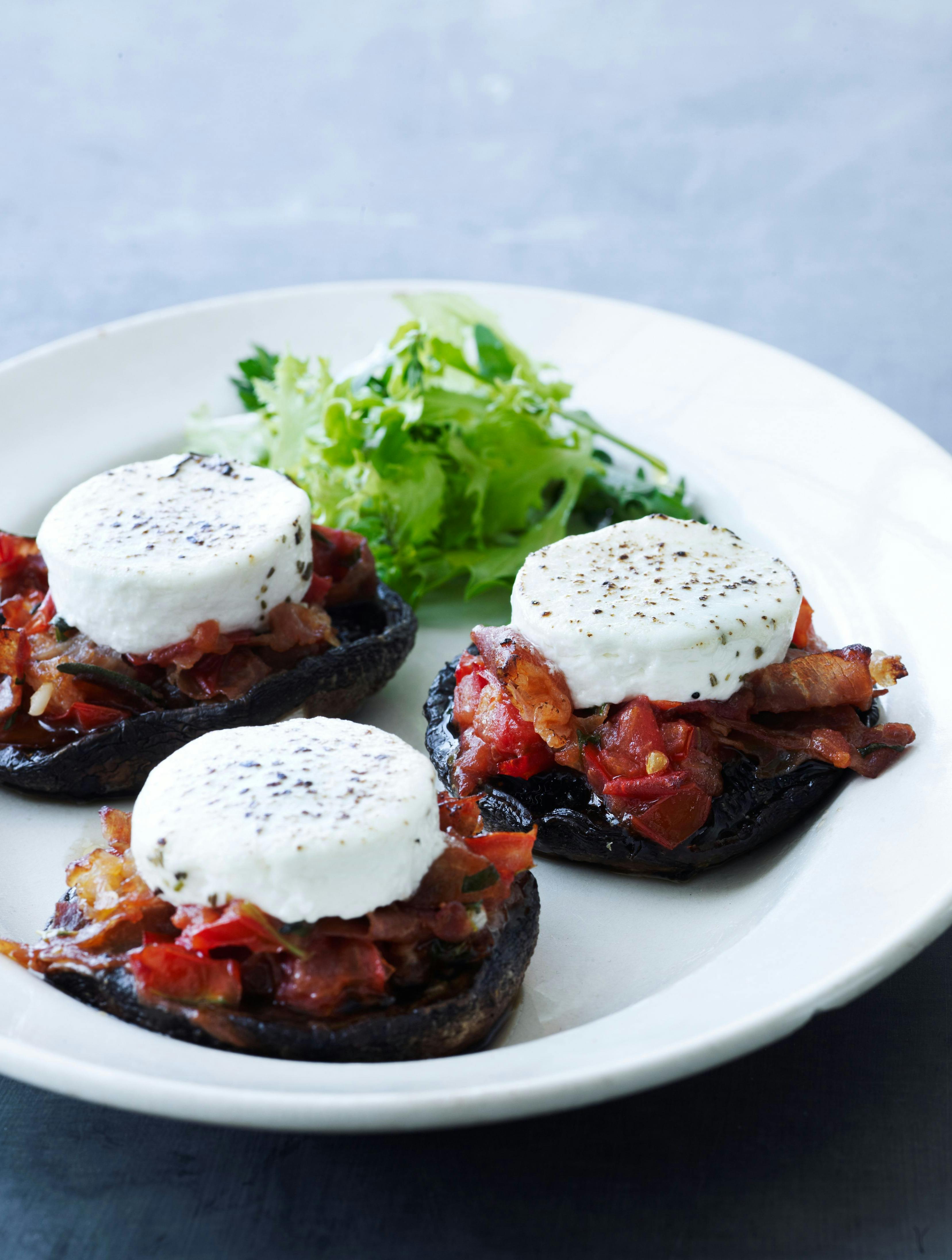 fyldte portobellosvampe