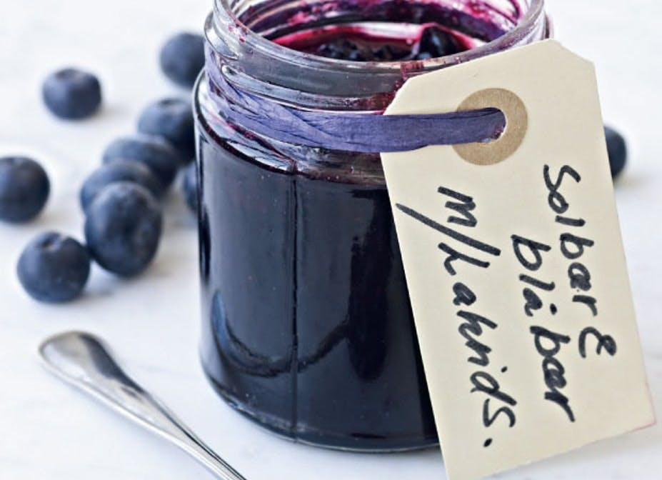 Blåbær/solbærmarmelade med lakrids