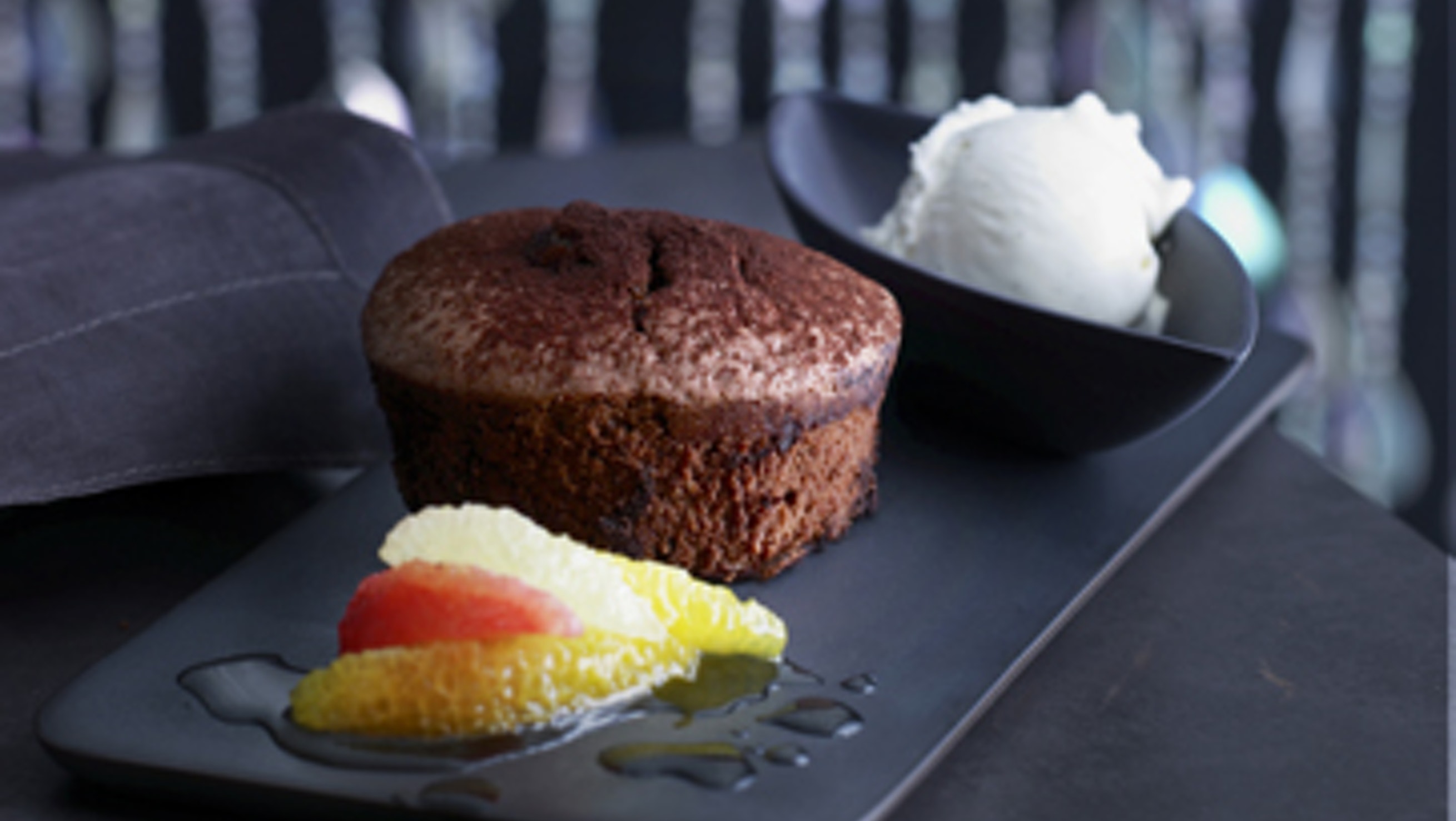 chokoladefondant dessert