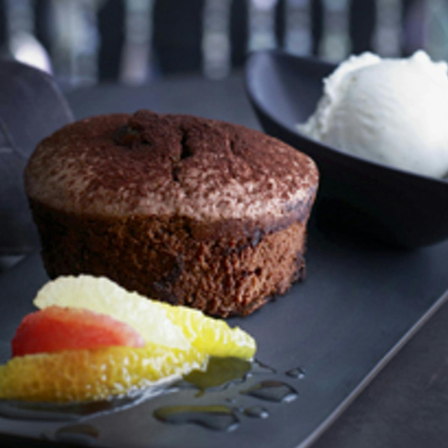 chokoladefondant dessert