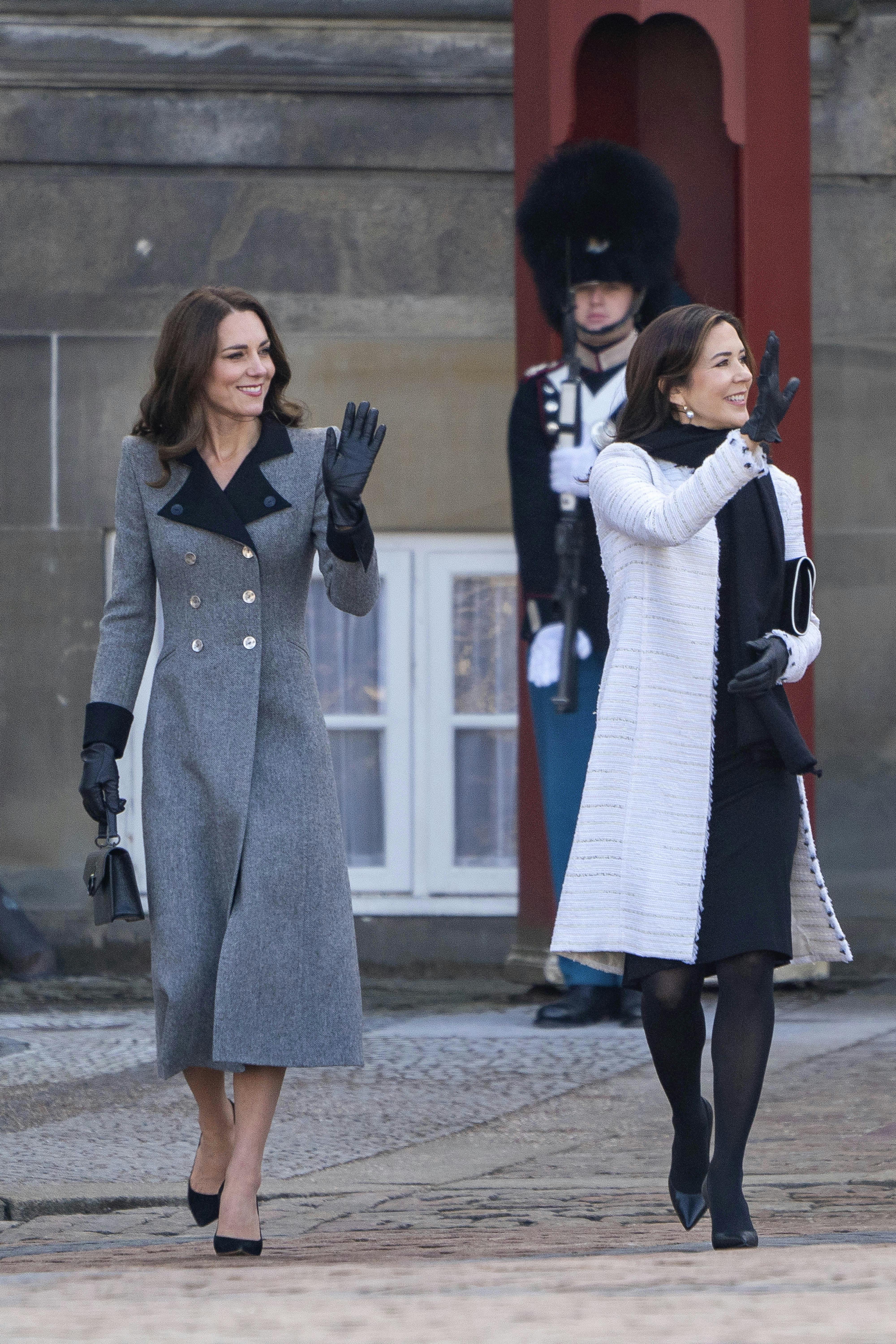 Hertuginde Catherine af Cambridge og kronprinsesse Mary