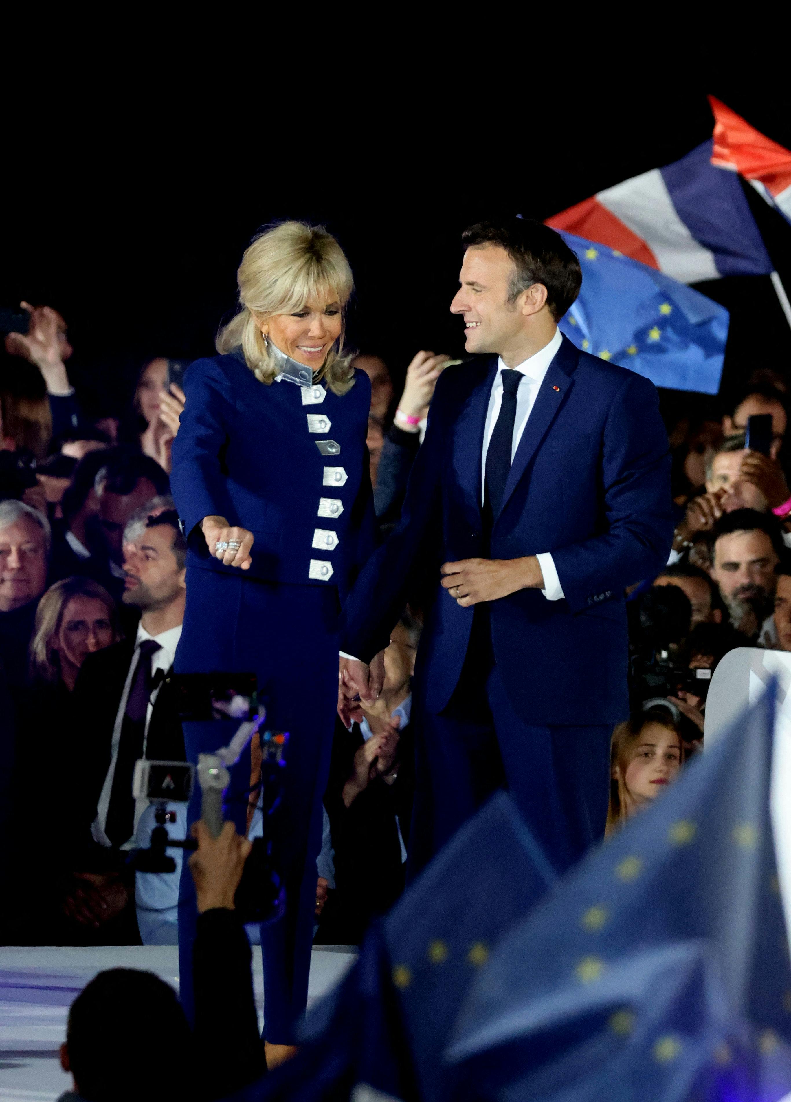 Emmanuel Macron Brigitte Macron parforhold
