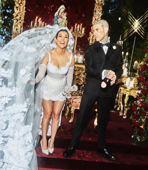 Kourtney Kardashian og Travis Barker - bryllup