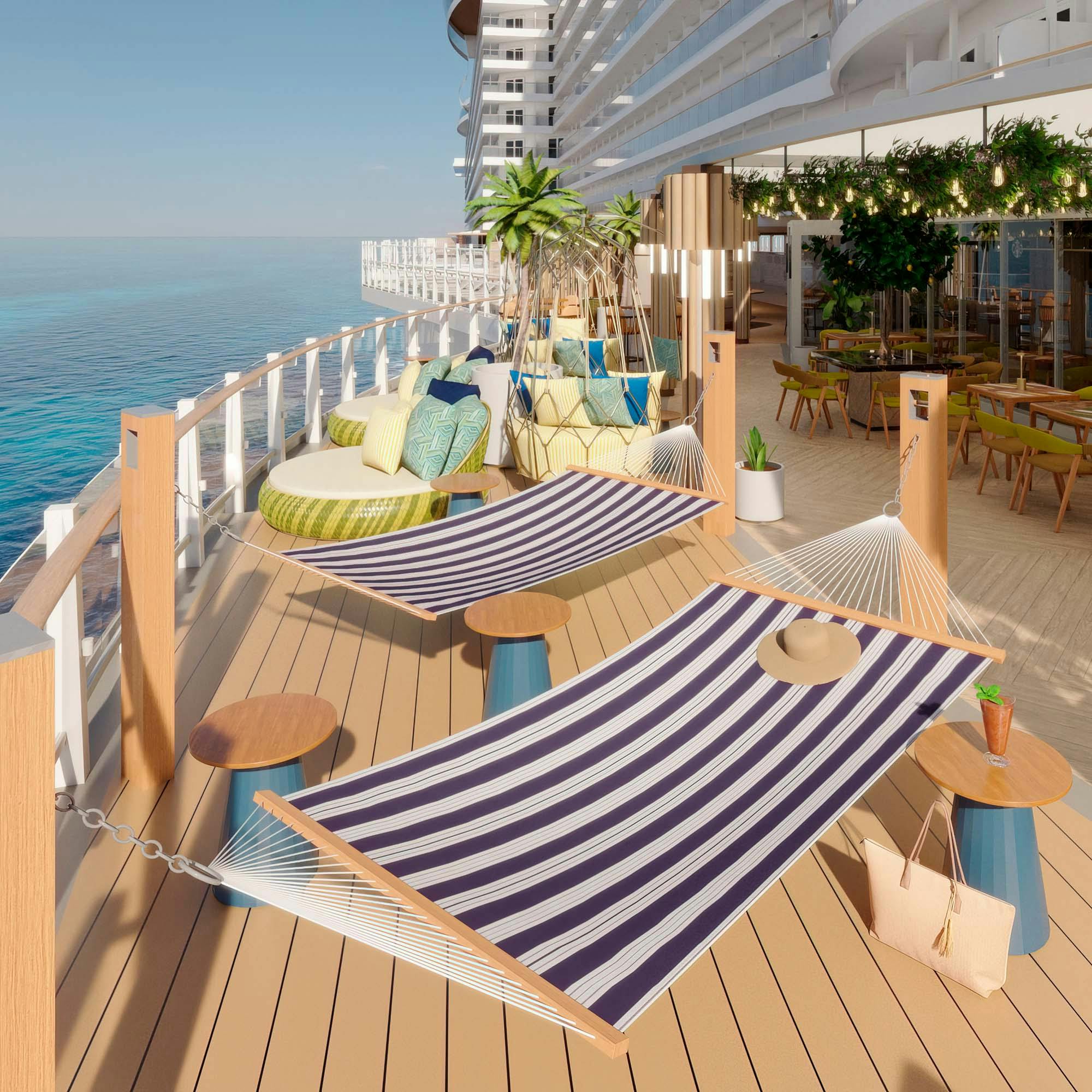 Hængekøjer på dækket