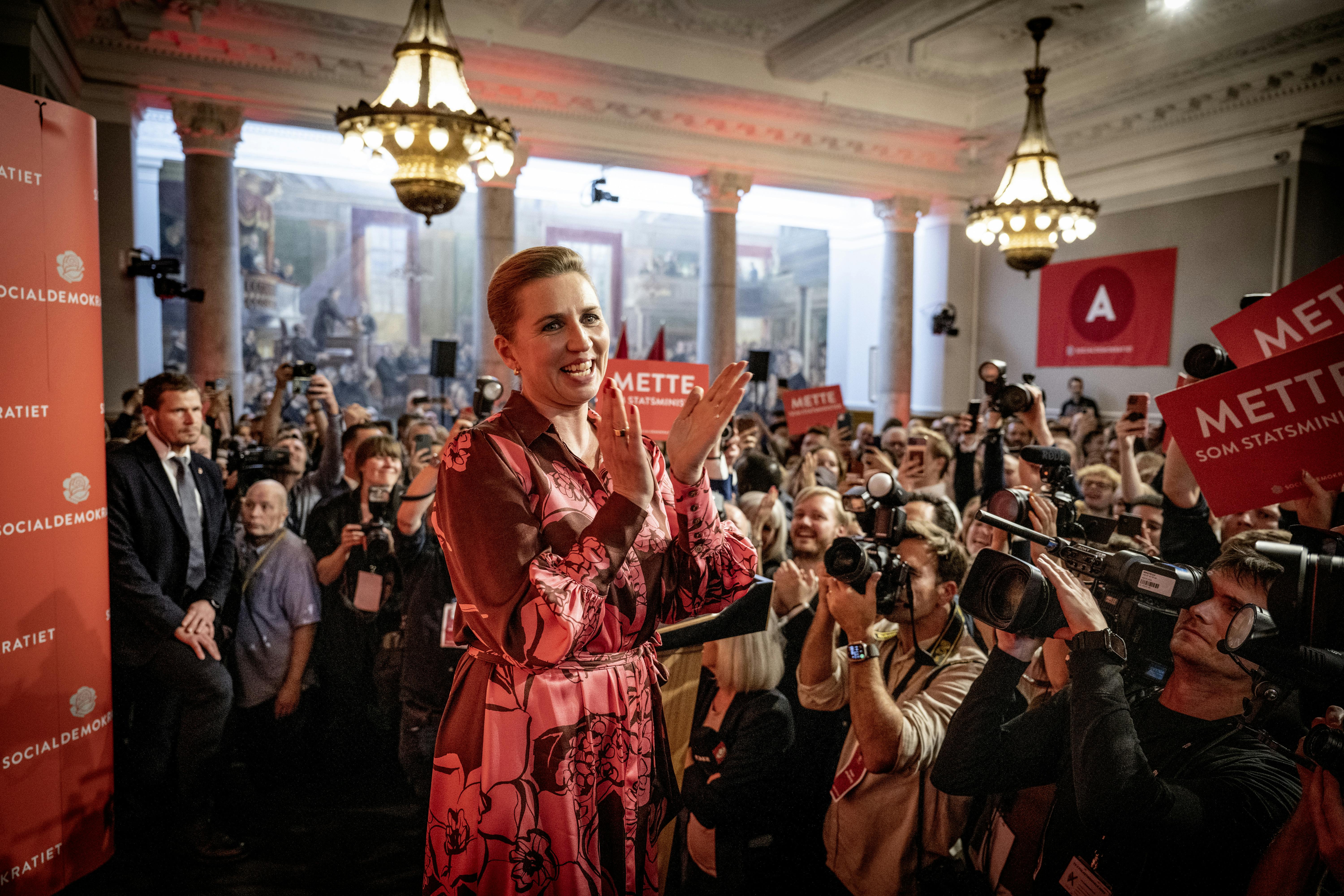  Valgaftenen efter folketingsvalg hos Socialdemokratiet på Christiansborg tirsdag den 1. november 2022.