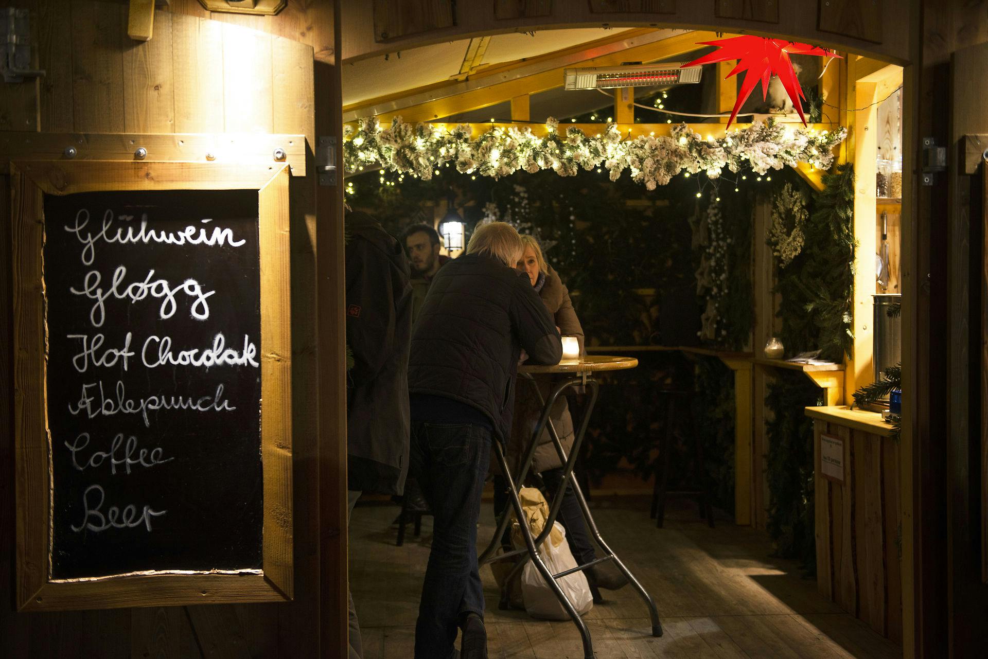 Stemning ved julemarked