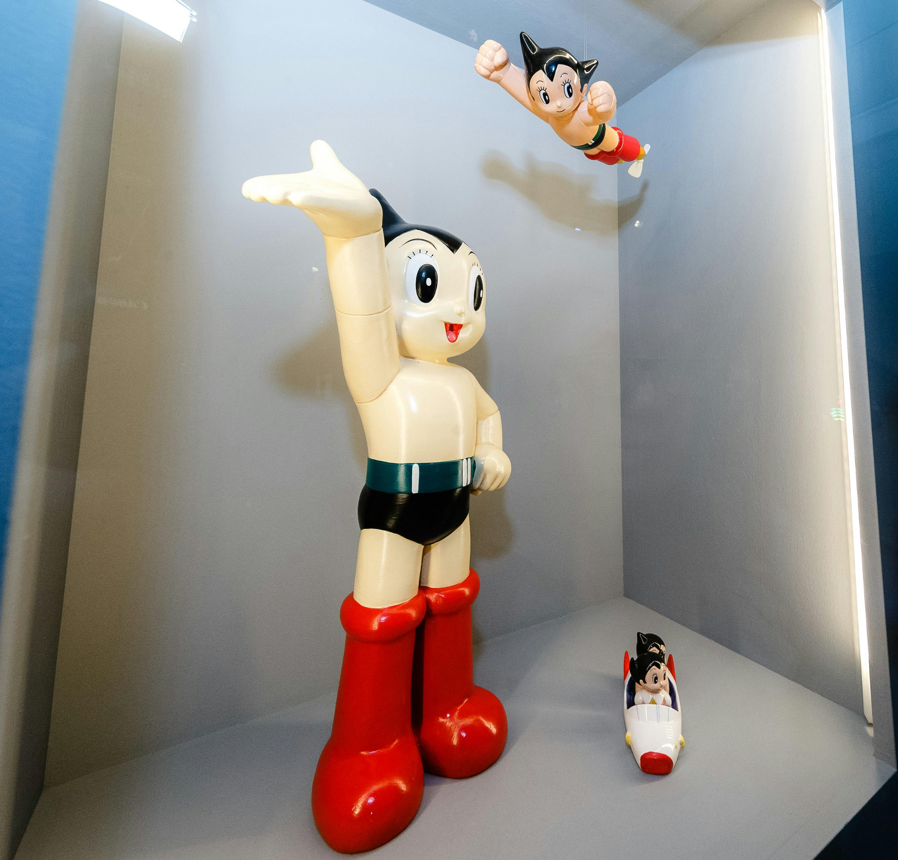 Astro Boy-figur til en Japansk kunstudstilling i Hamborg, 2016. 