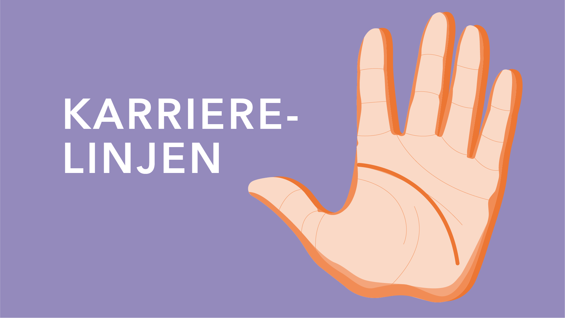 Håndlæsning af karrierelinjen der tydes midt i hånden