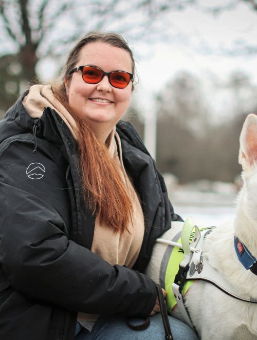 Marianne og førerhund