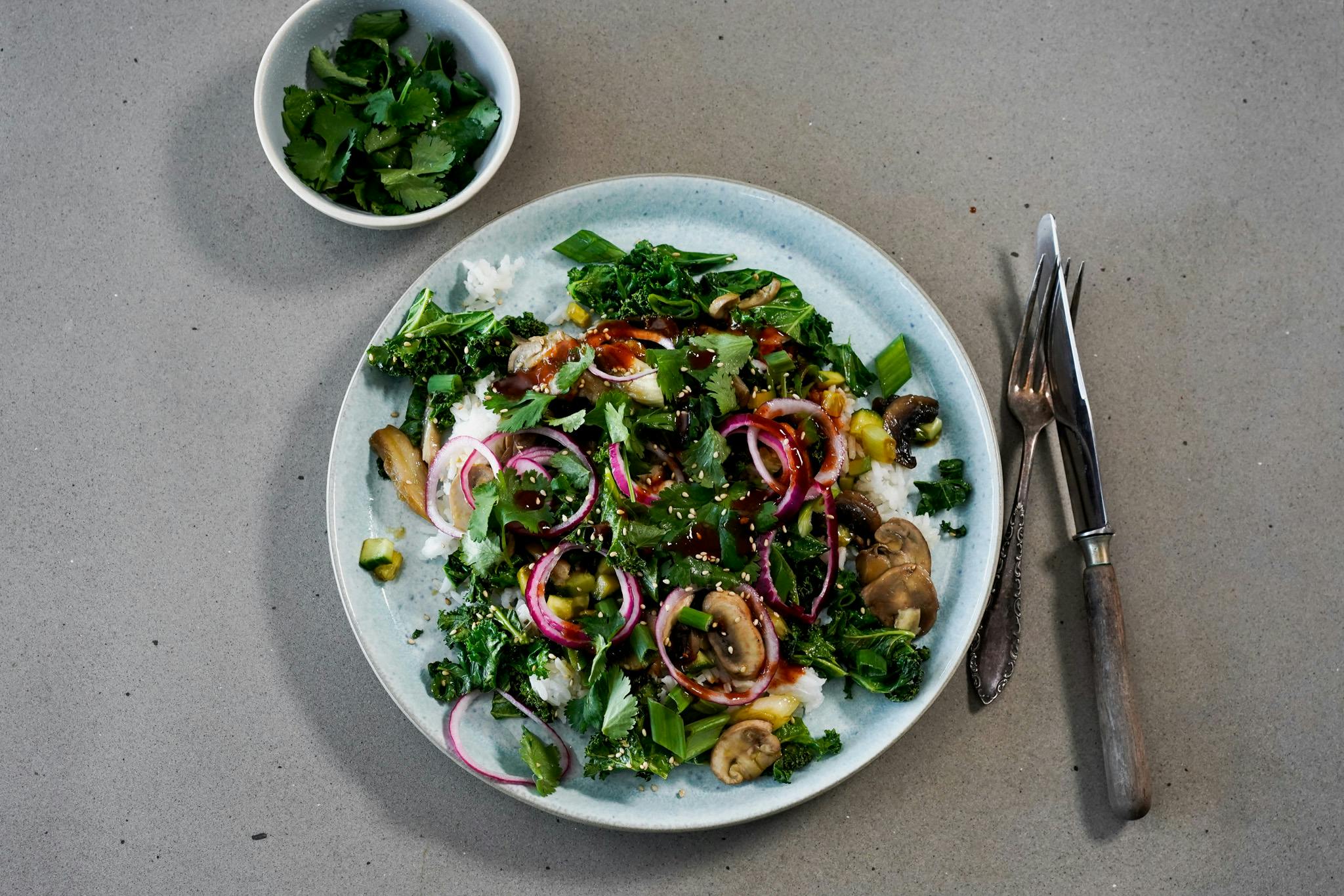 Grøn bibimbap