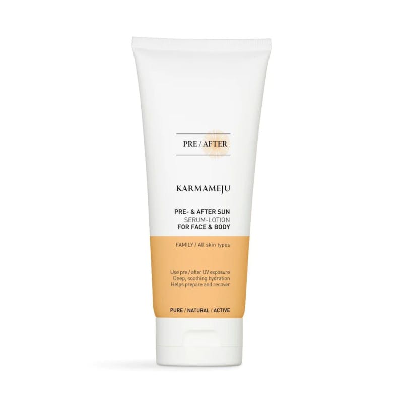 Bedste aftersun til ansigtet: Pre & After Sun serum-lotion fra Karmameju Skincare