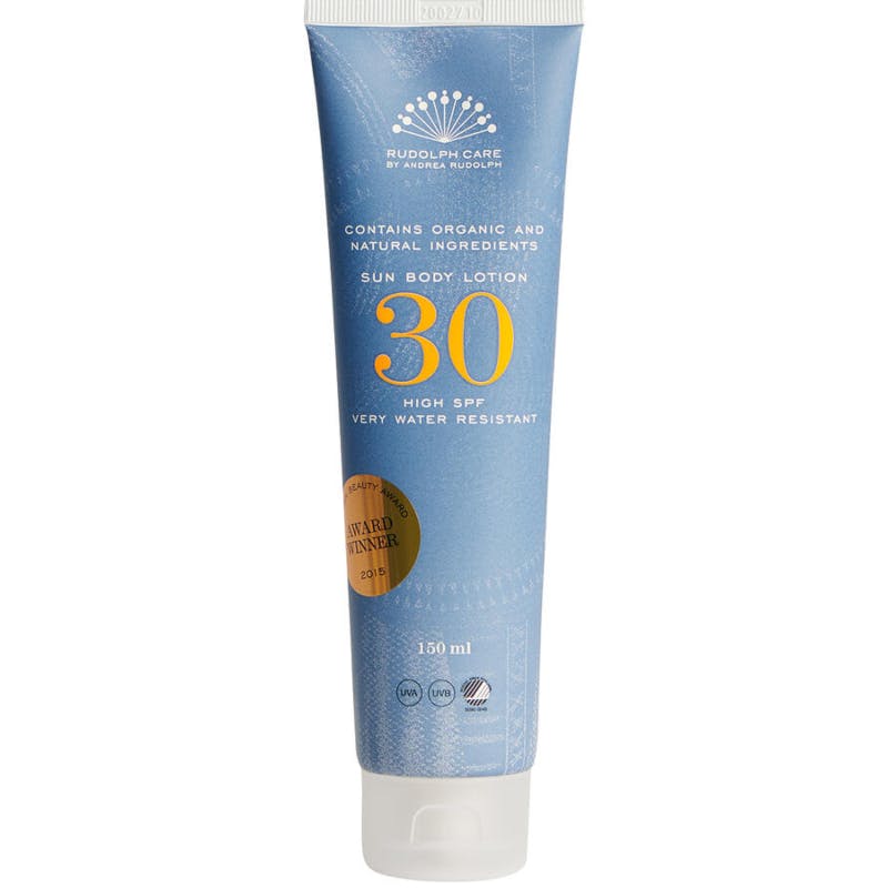 Bedste bodylotion med SPF: Sun Body Lotion 30 SPF fra Rudolph Care