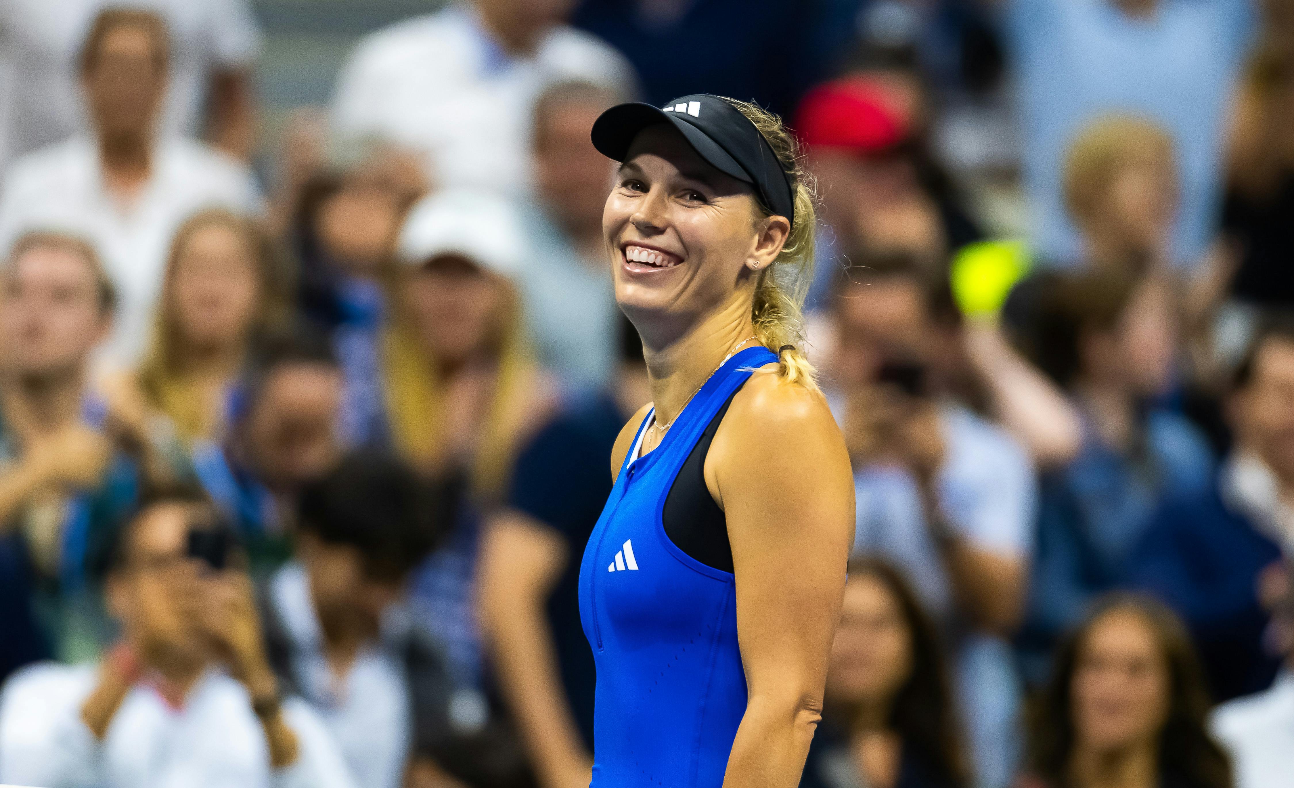 August 30, 2023, NEY YORK, UNITED STATES: Caroline Wozniacki of Denmark in action during the second round of the 2023 US Open Grand Slam tennis tournament (Credit Image: © Rob Prange/AFP7 via ZUMA Press Wire)