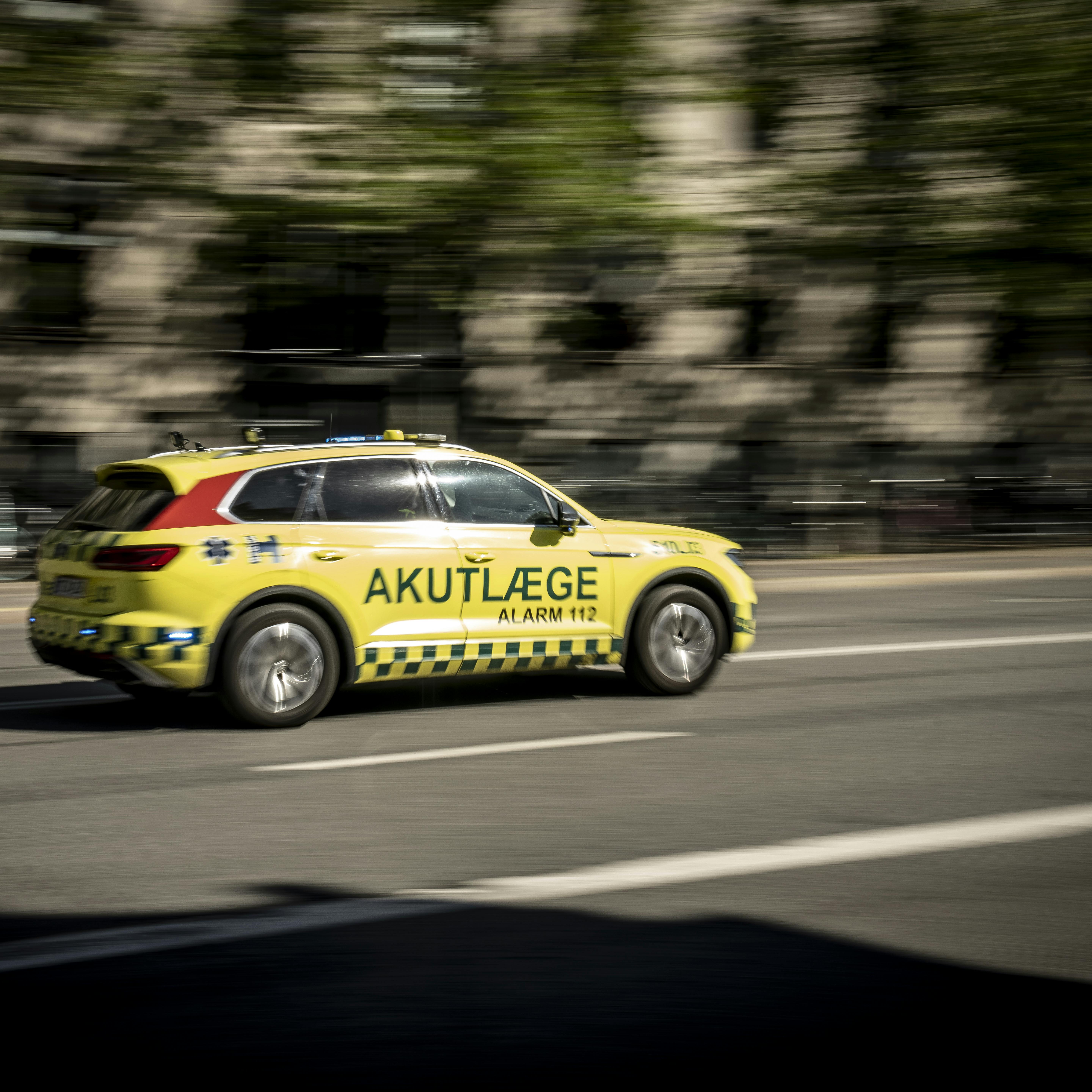 Lægeambulance i København, tirsdag den 30. maj 2023.. (Foto: Mads Claus Rasmussen/Ritzau Scanpix)