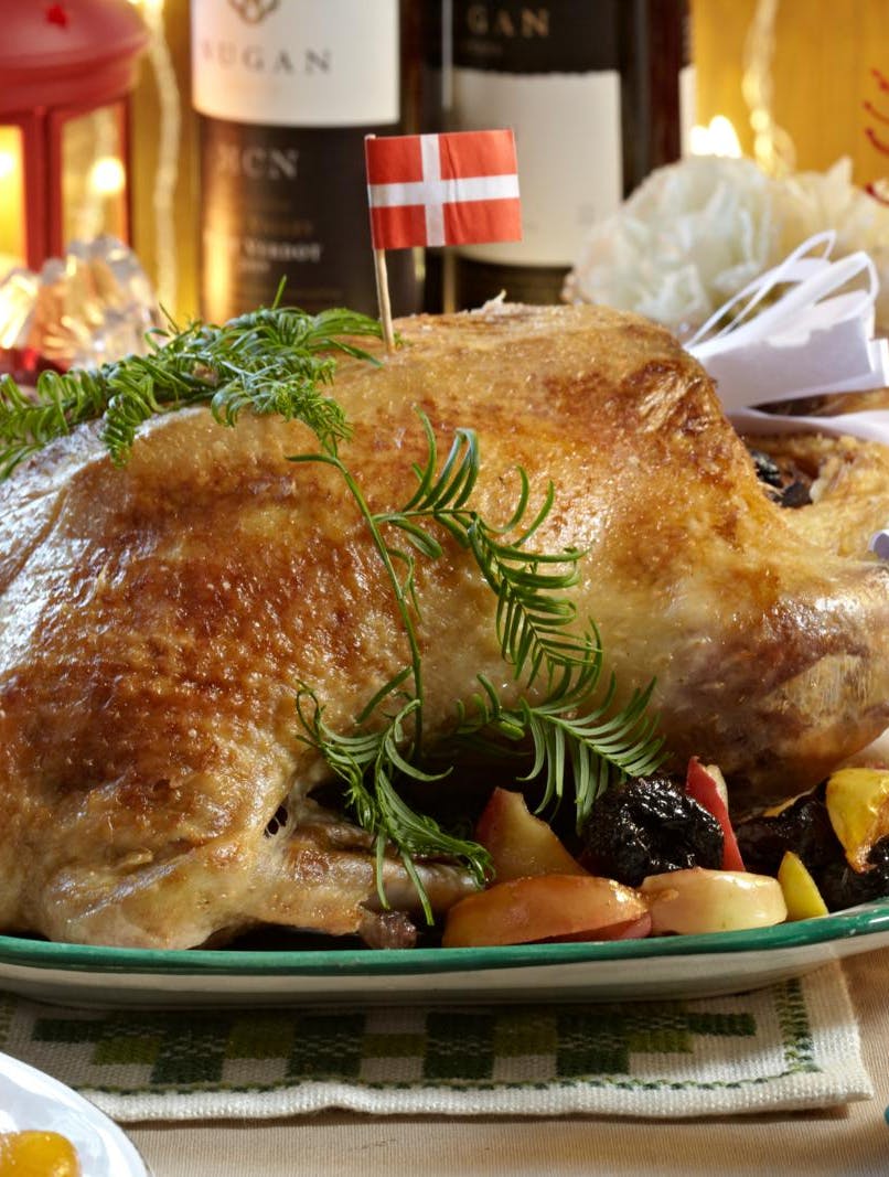 stegt and i hjemmelavet sauce