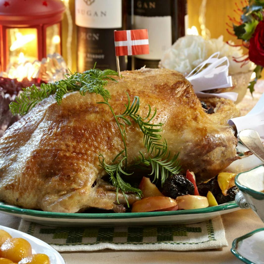 stegt and i hjemmelavet sauce