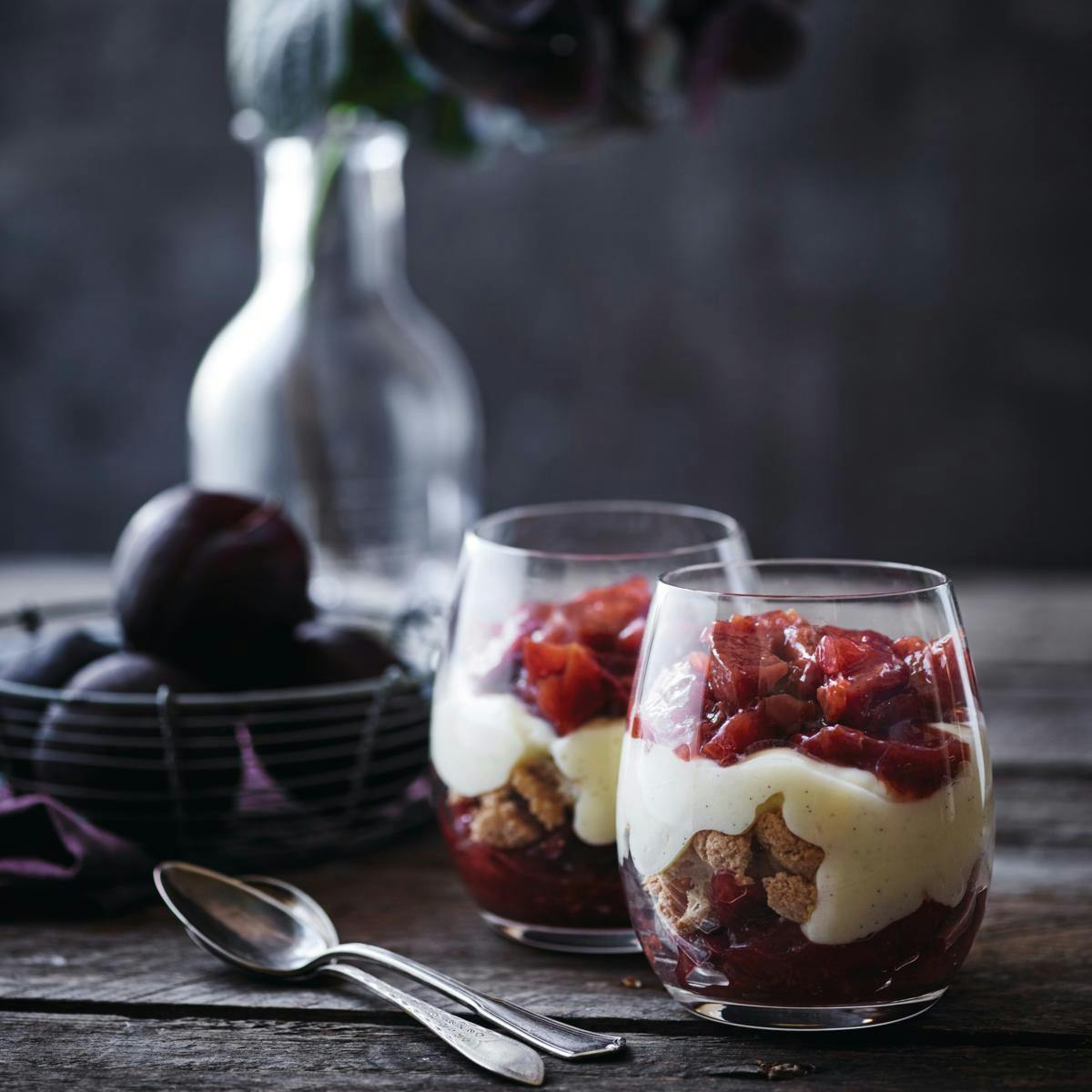 Blommetrifli med vaniljecreme