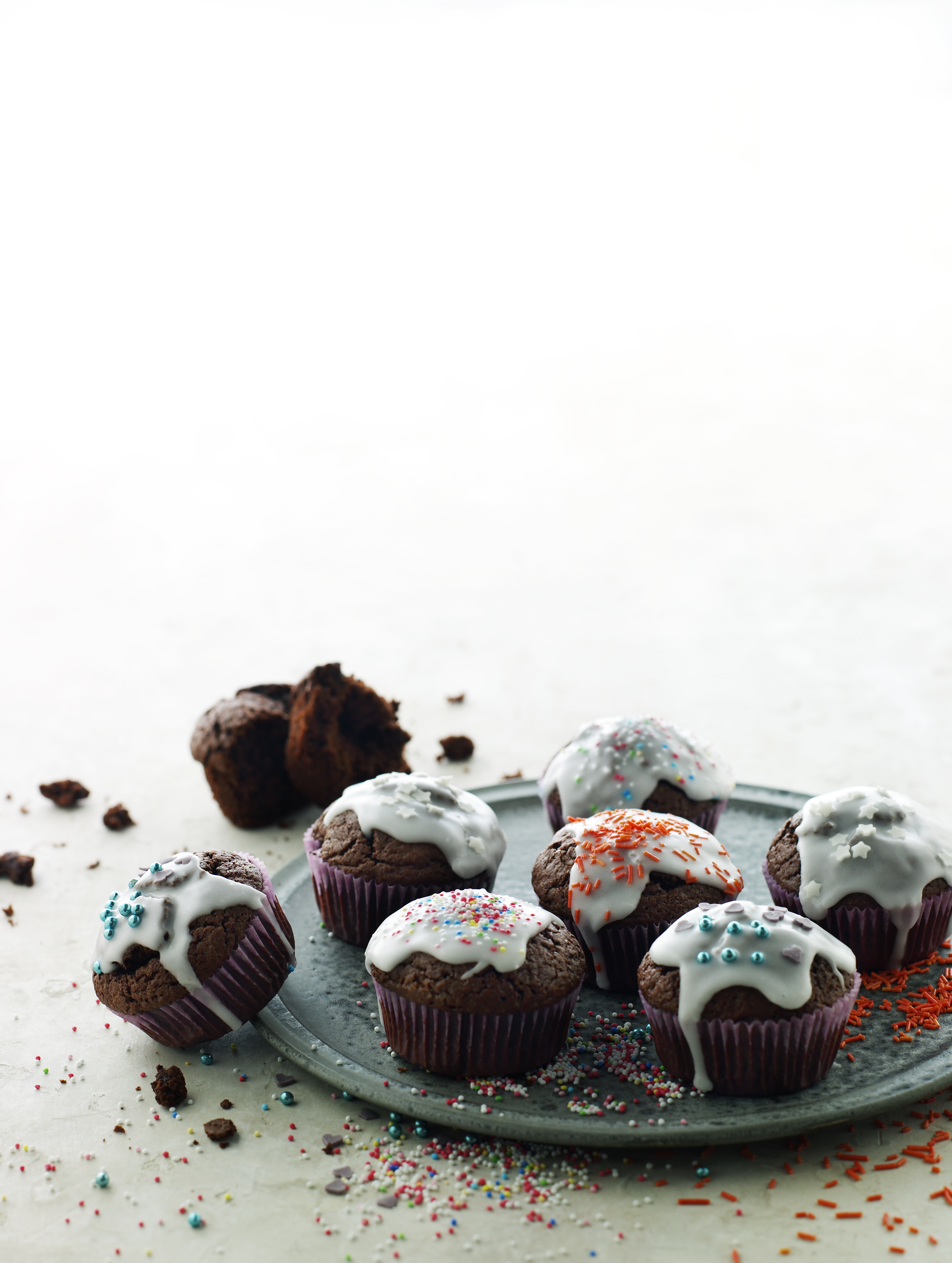 Chokolademuffins med lækker frosting