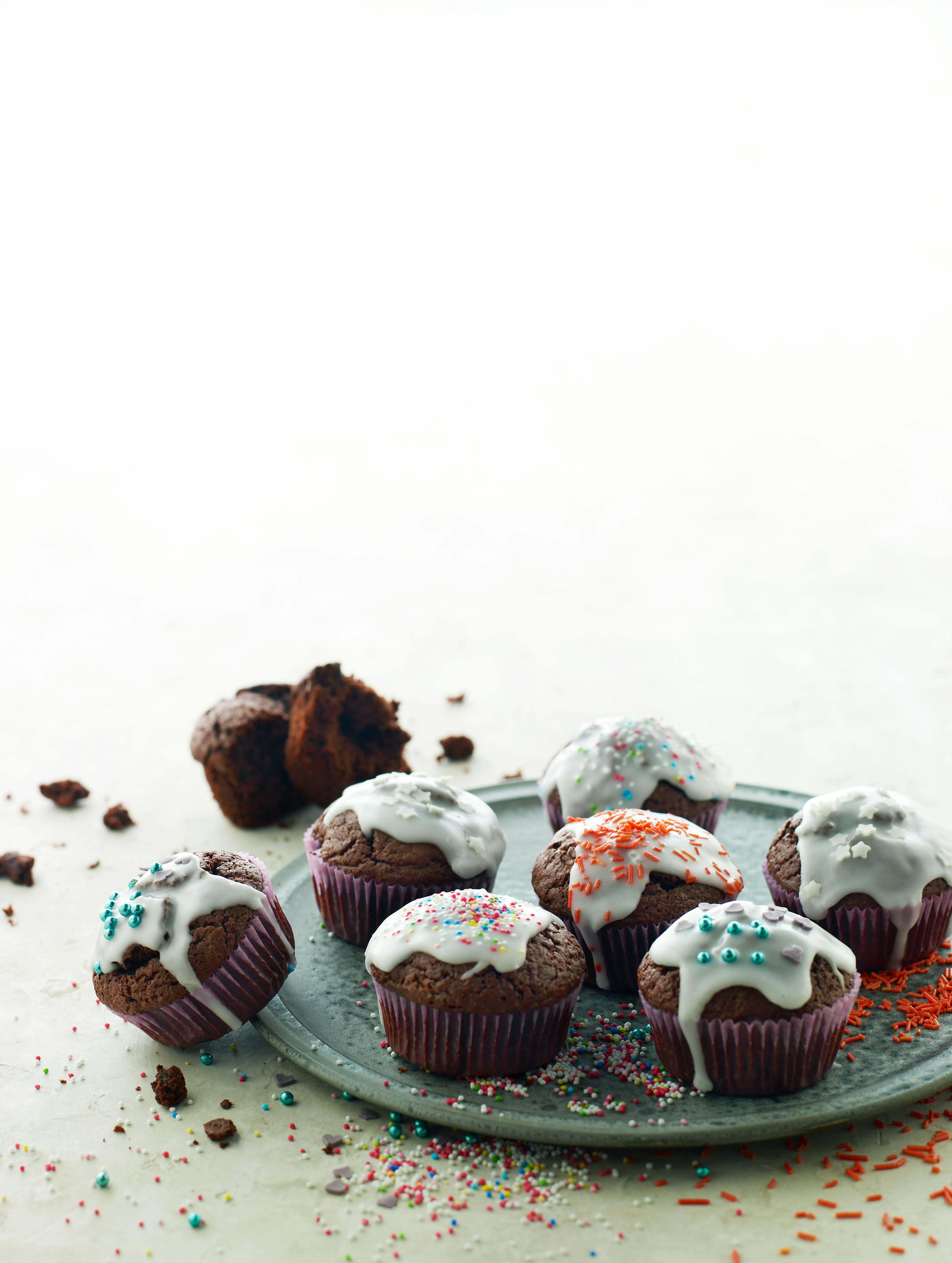 Chokolademuffins med lækker frosting