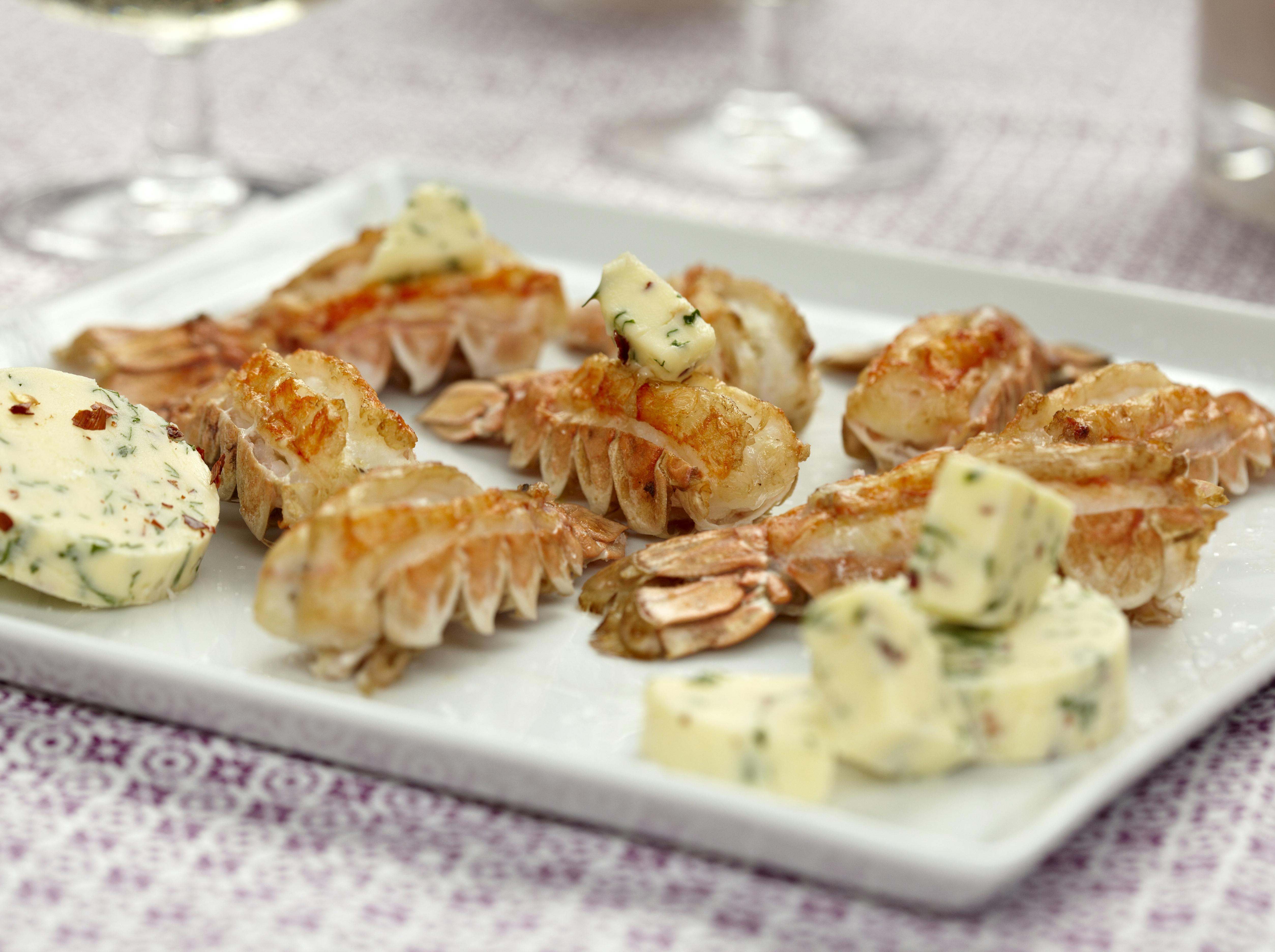 Grillede jomfruhummerhaler - skøn sommerret.