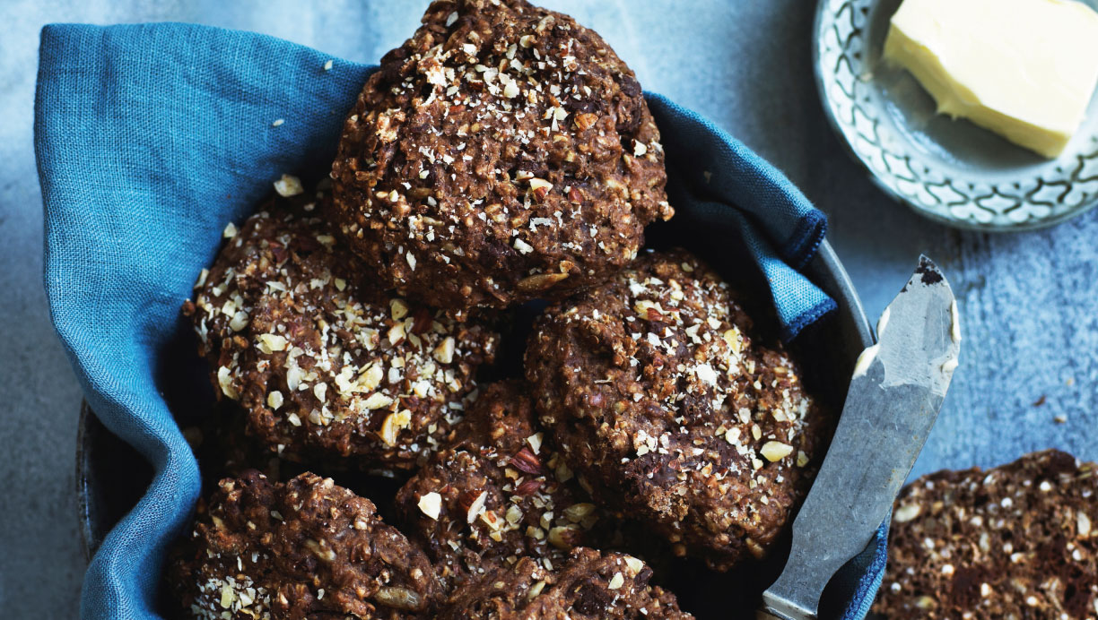 Rugbrødsboller med chokolade a la chokorug
