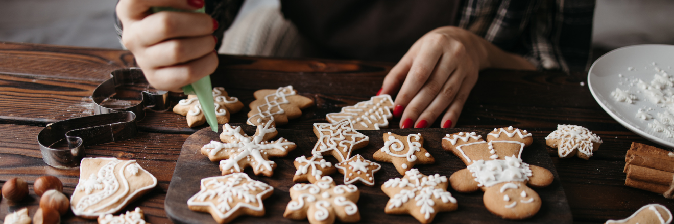 Peberkager med glasur-pynt