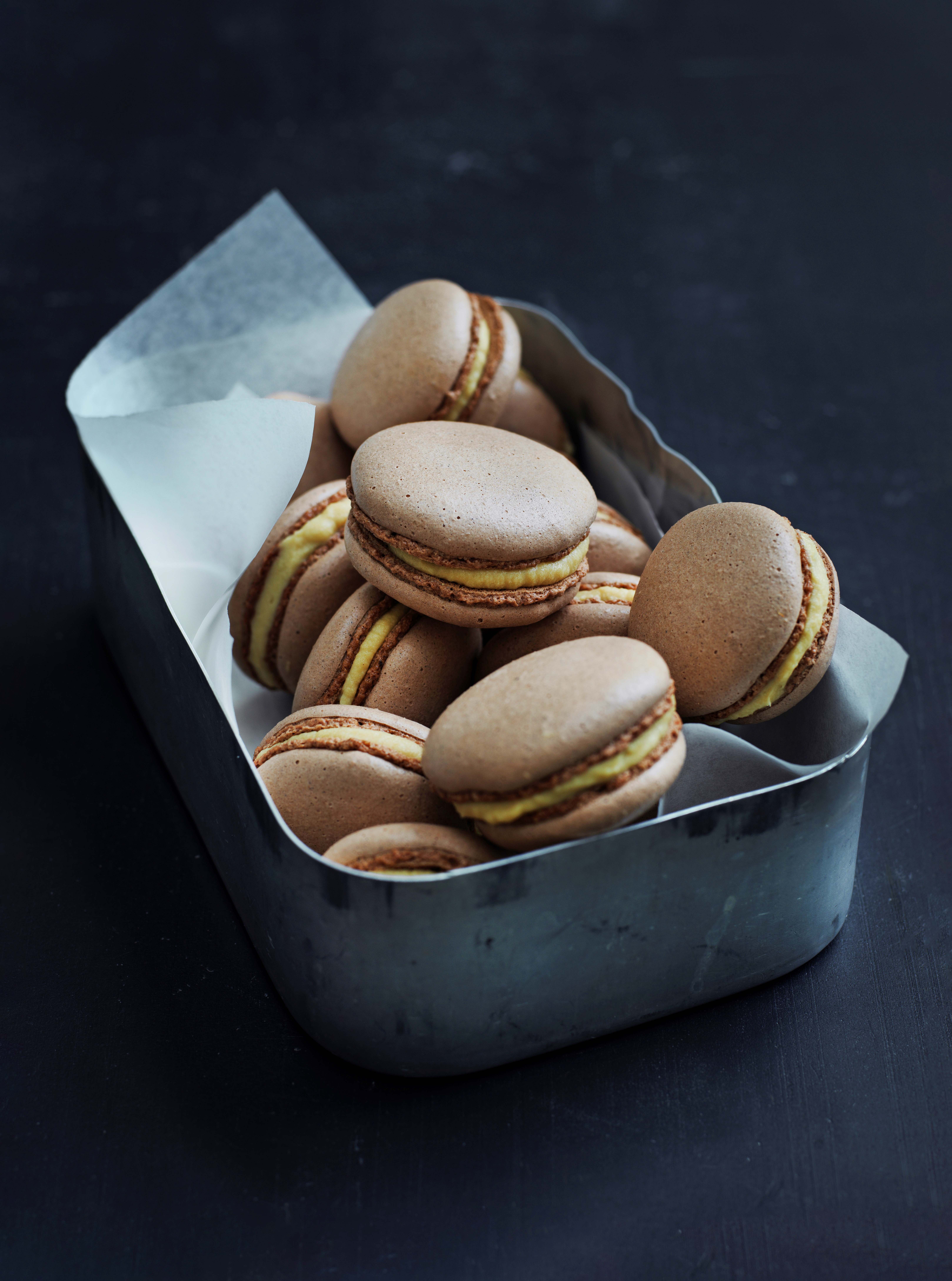 Kakaomacarons med kaffeganache