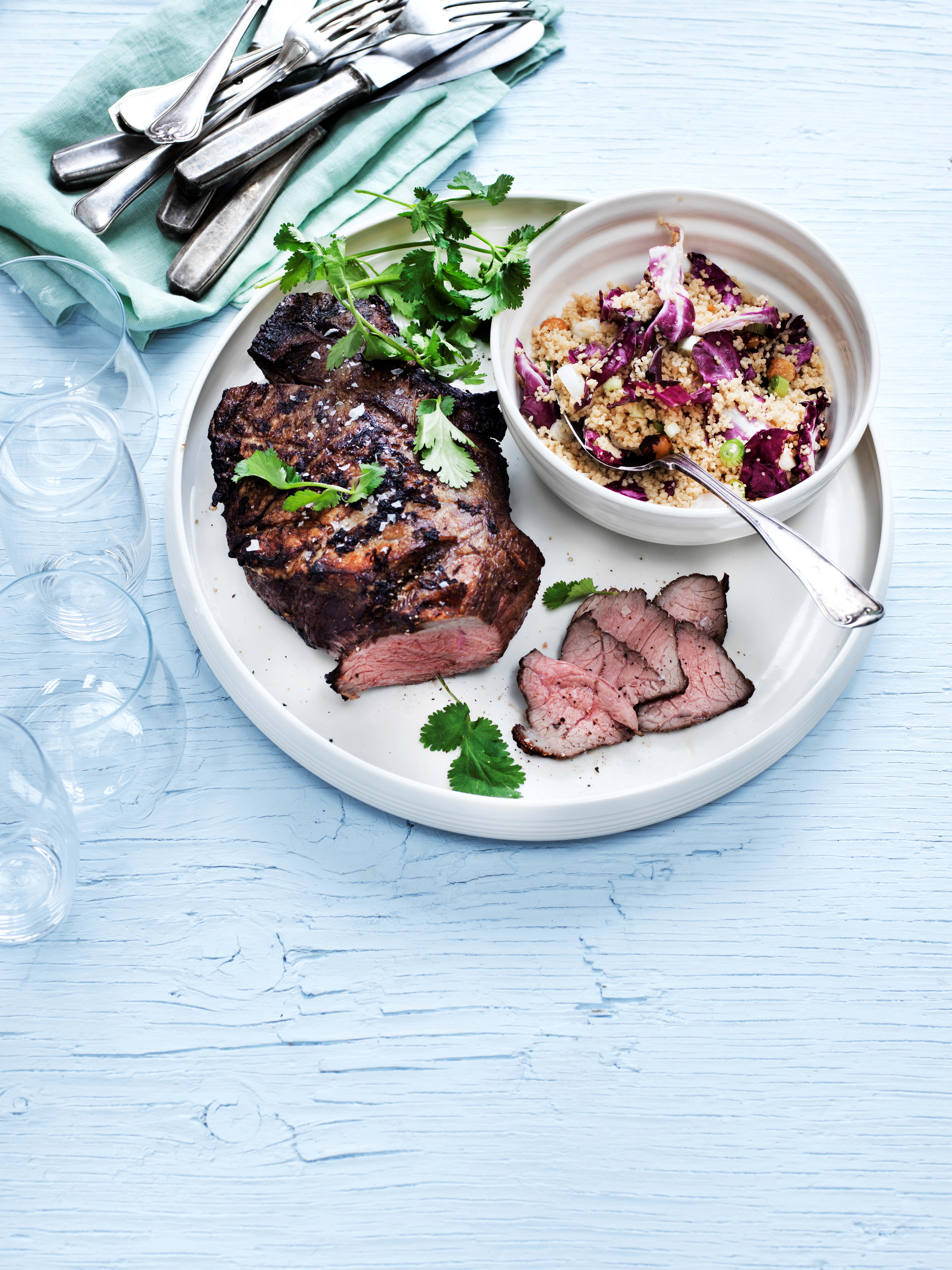 Marineret kalvecuvette med couscoussalat