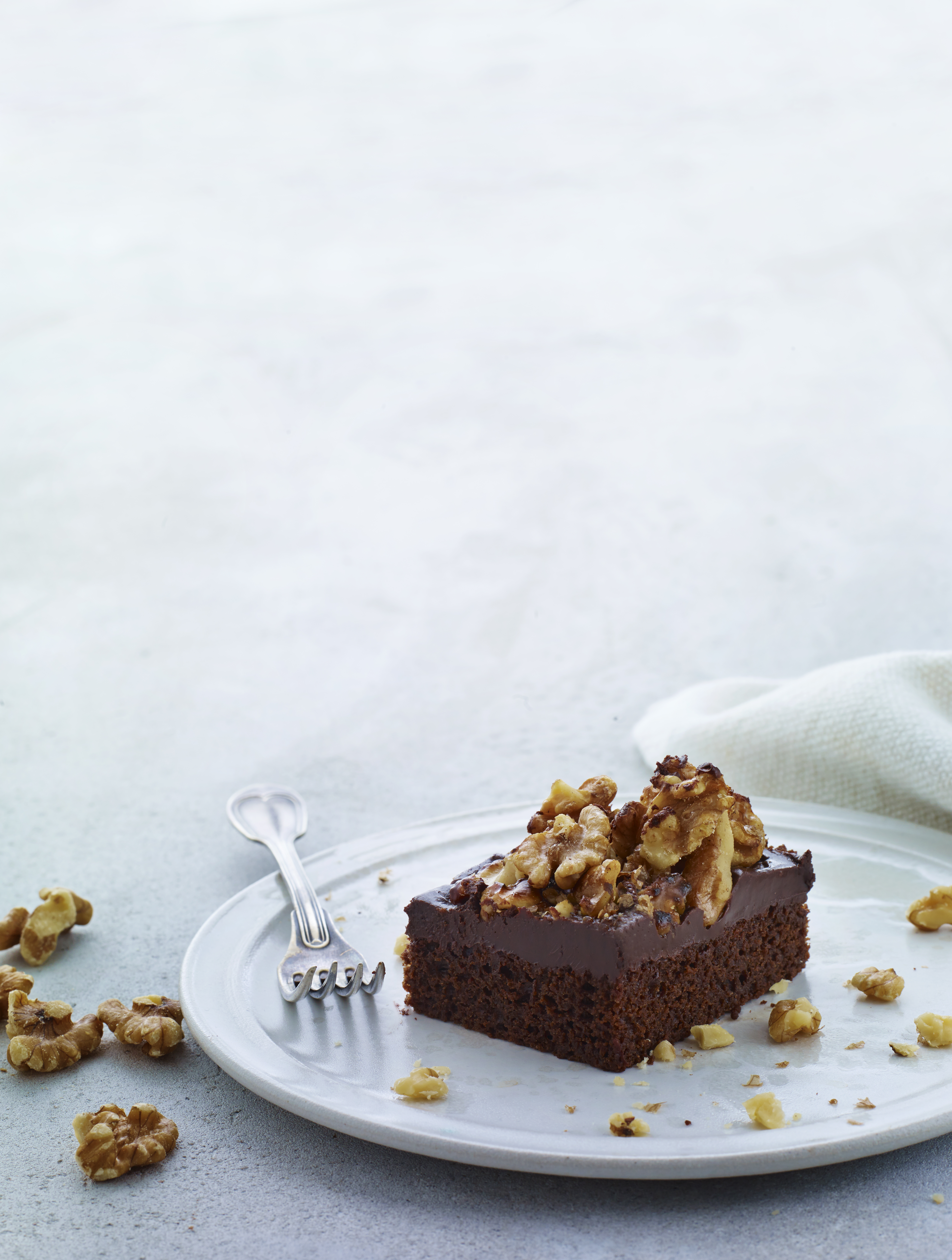 Trøffelkage med valnødder