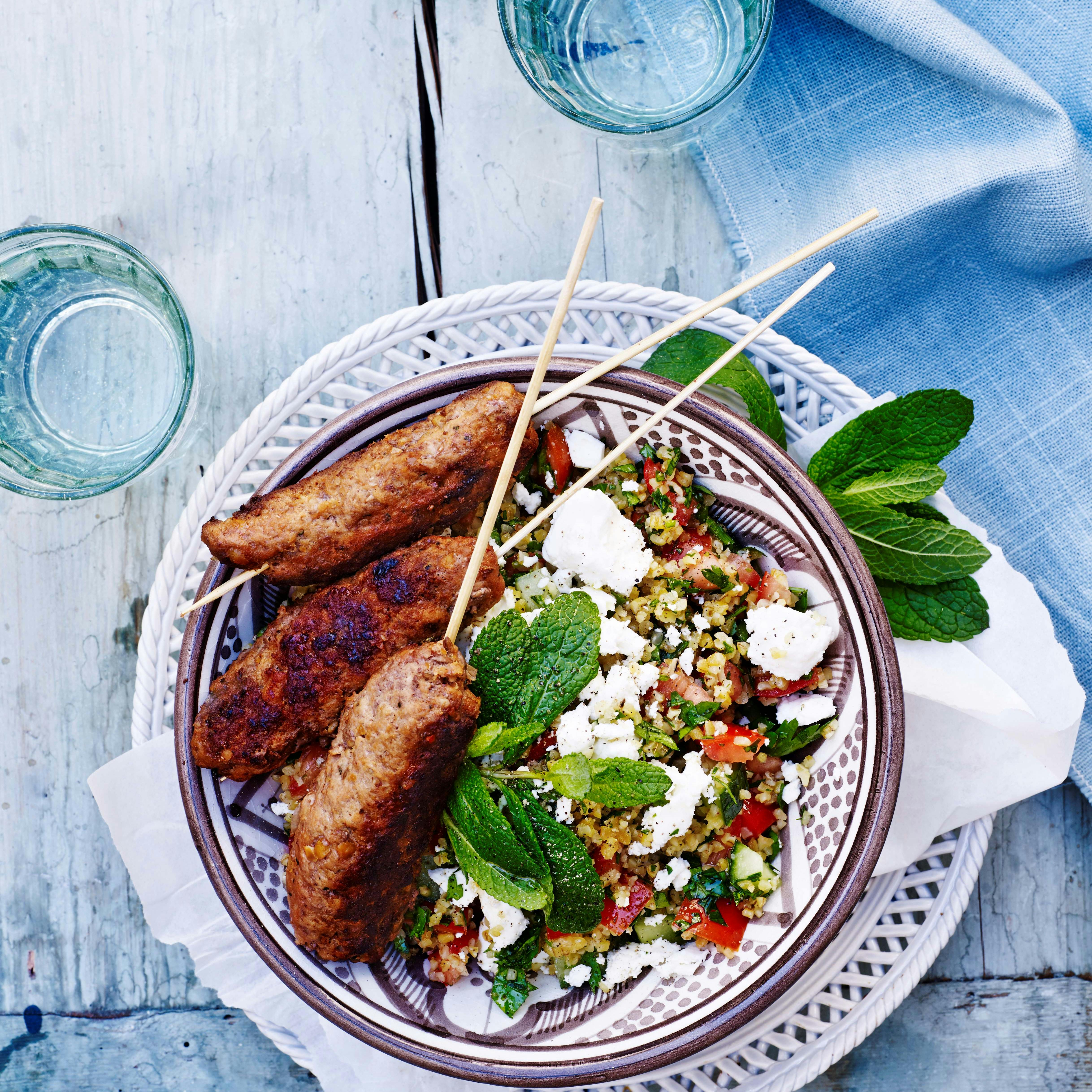 Mellemøstlige oksefrikadeller med kikærter