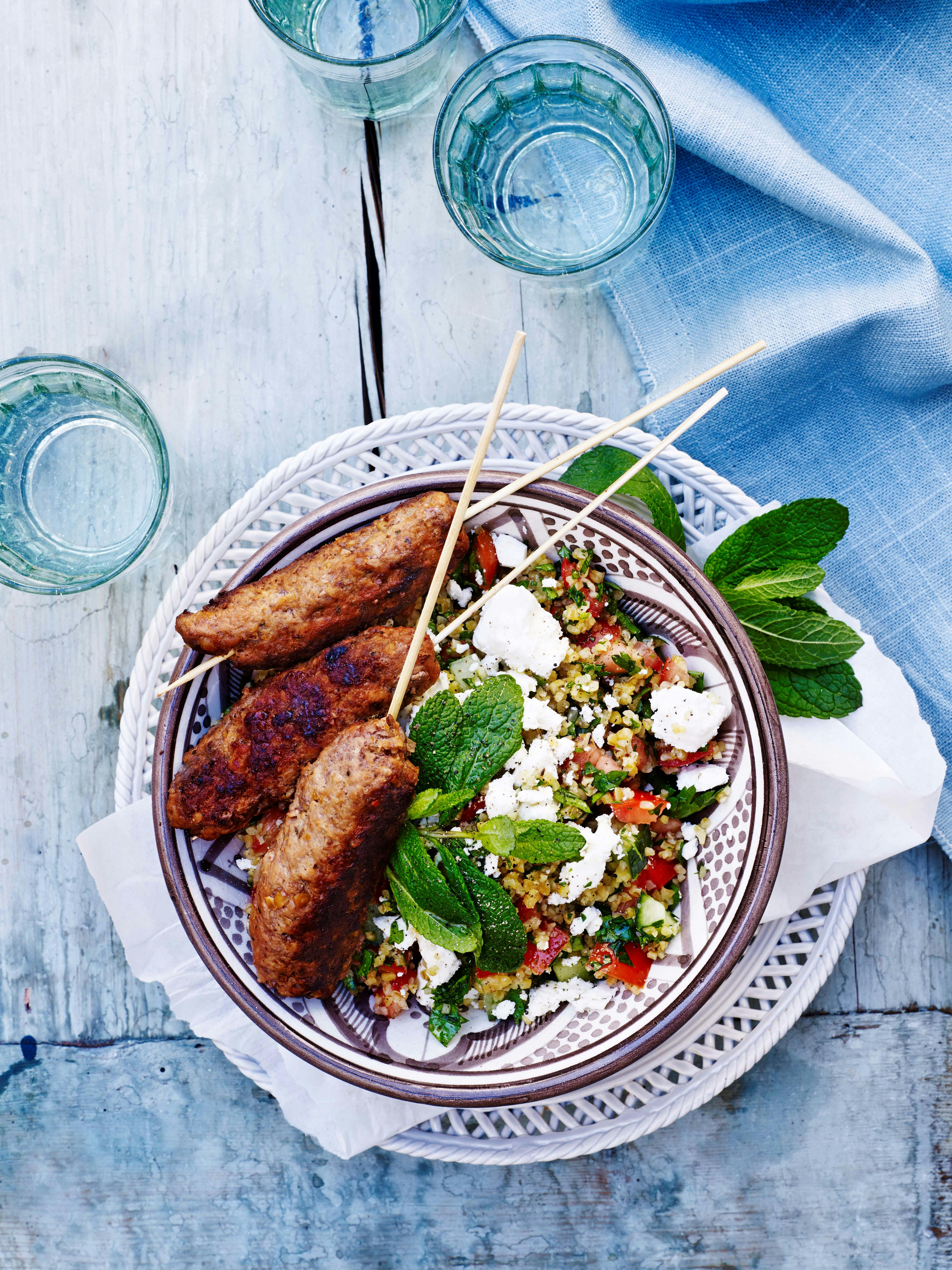 Mellemøstlige oksefrikadeller med kikærter