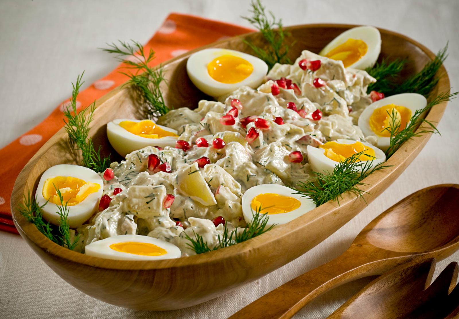 Kold kartoffelsalat med æble