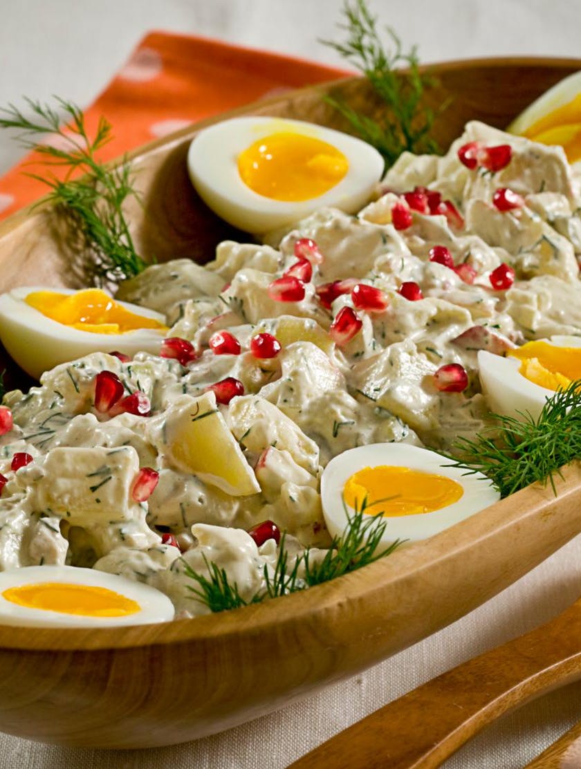 Kold kartoffelsalat med æble
