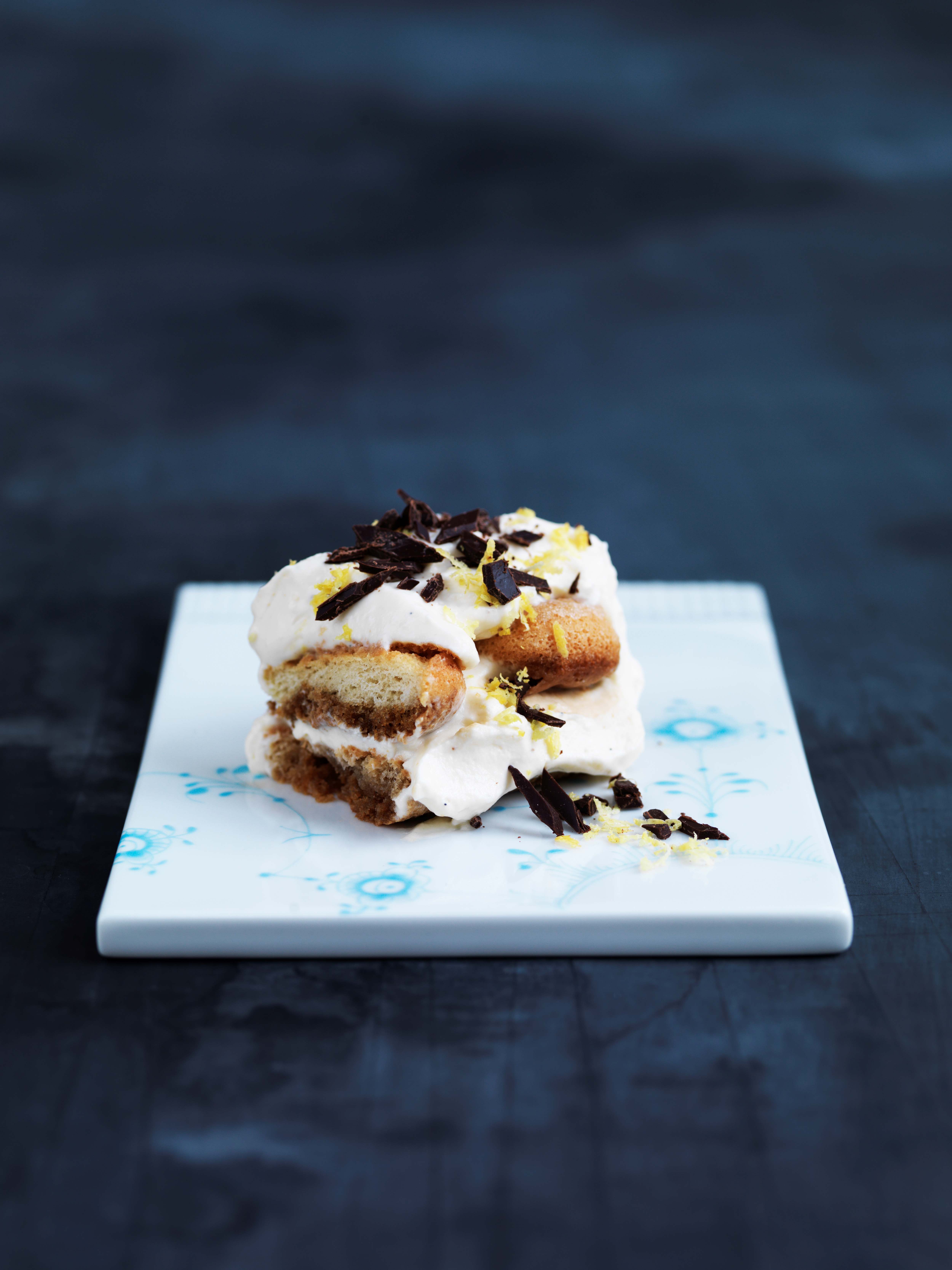 Tiramisu med citron og chokolade