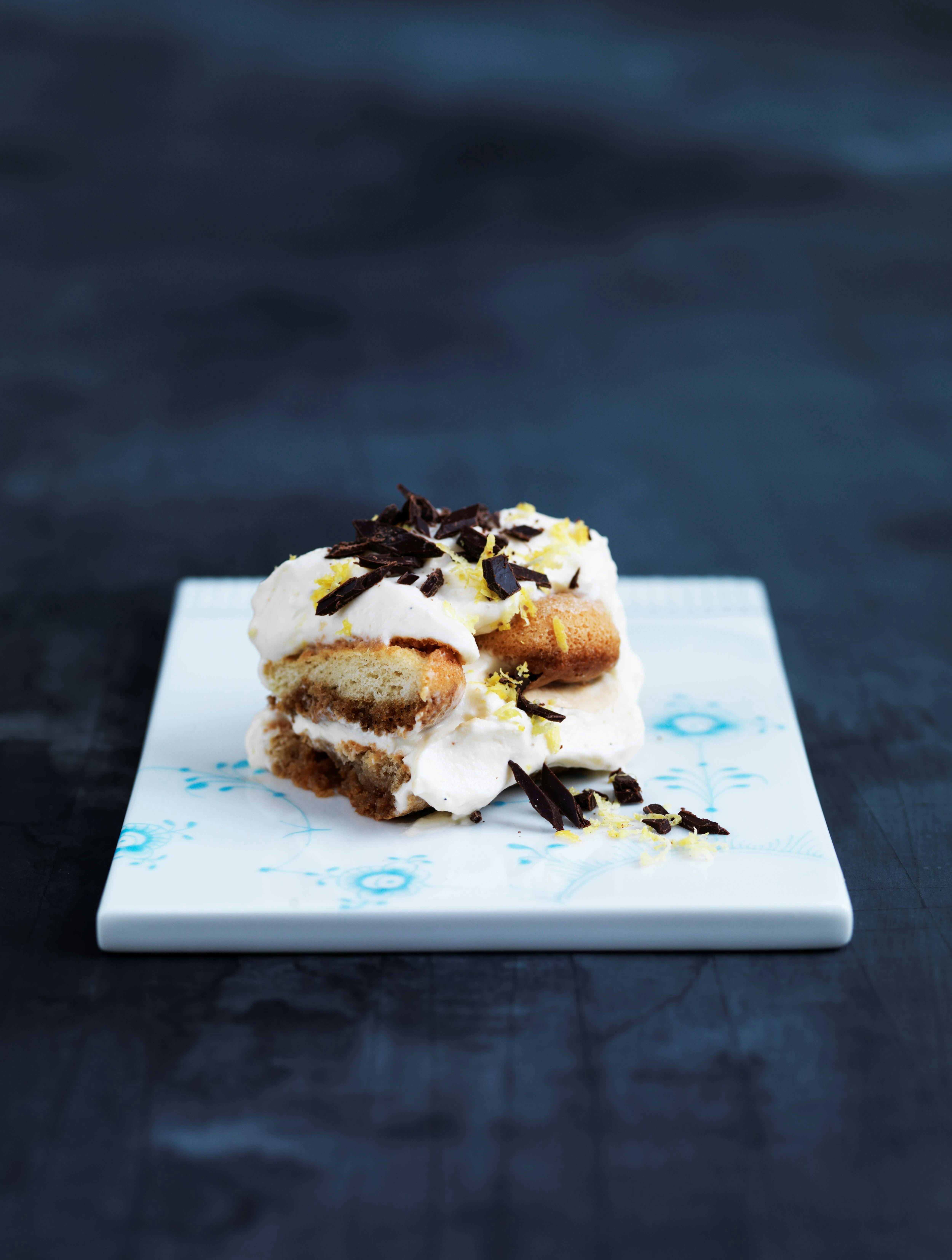 Tiramisu med citron og chokolade