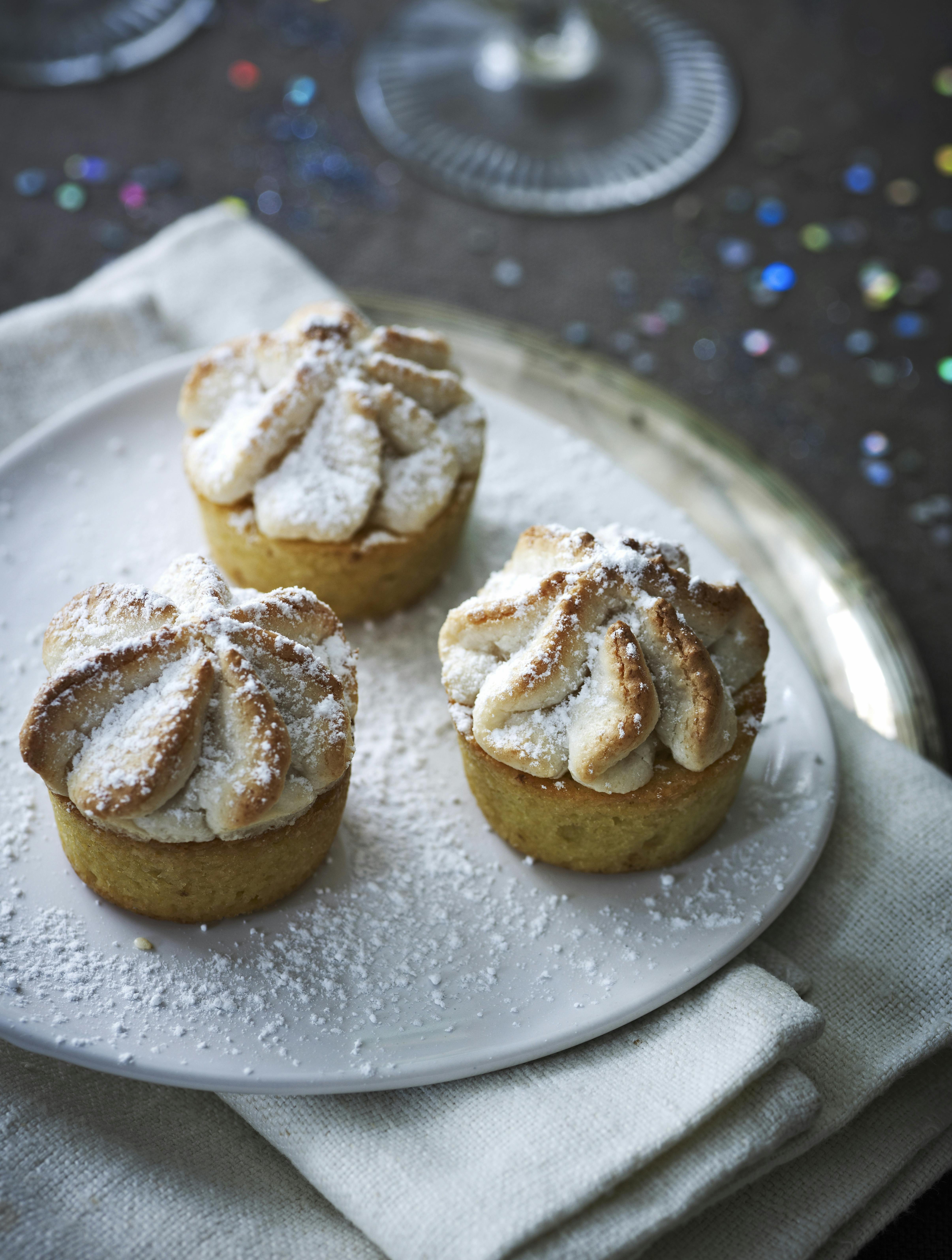 Mini-kransekage-cupcakes