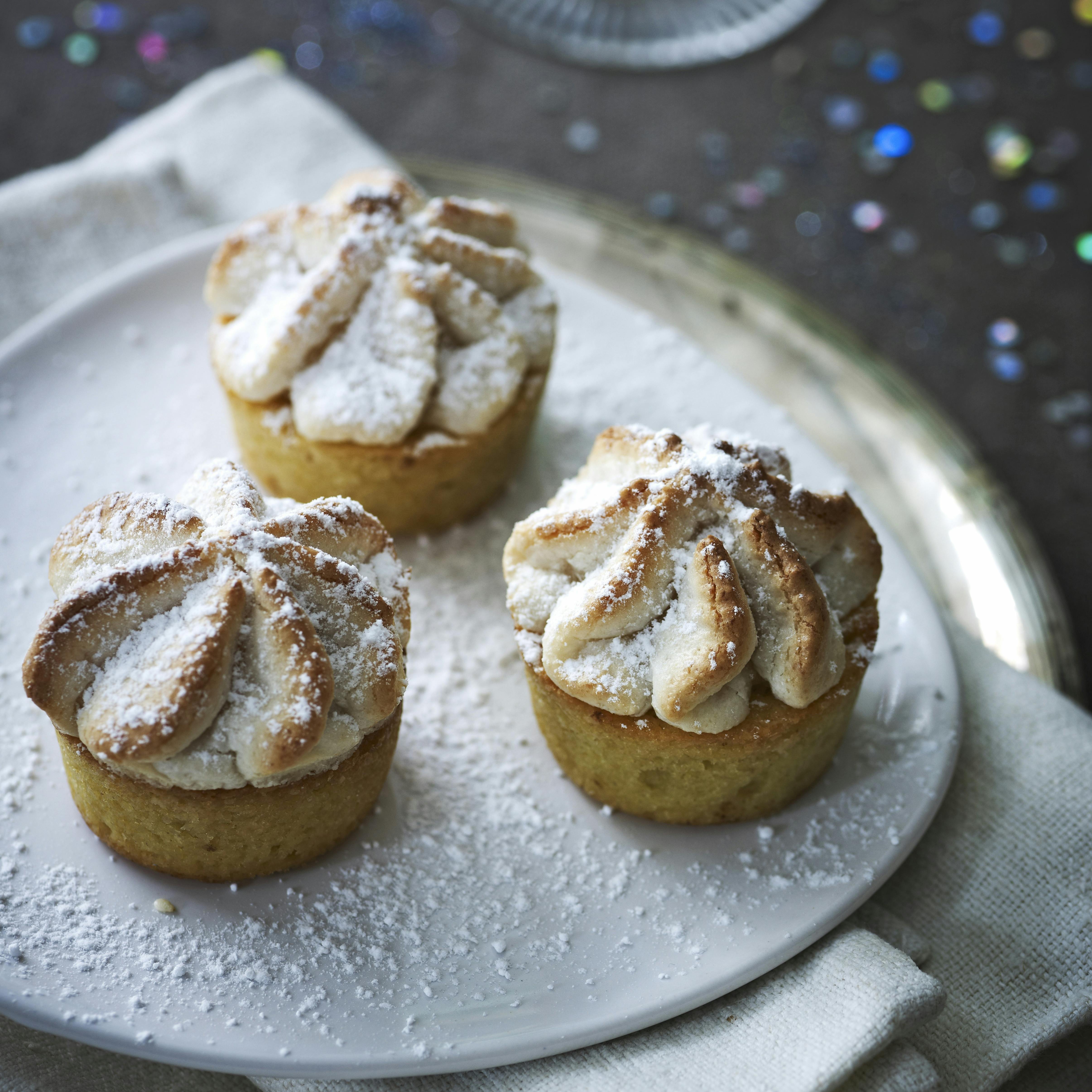 Mini-kransekage-cupcakes