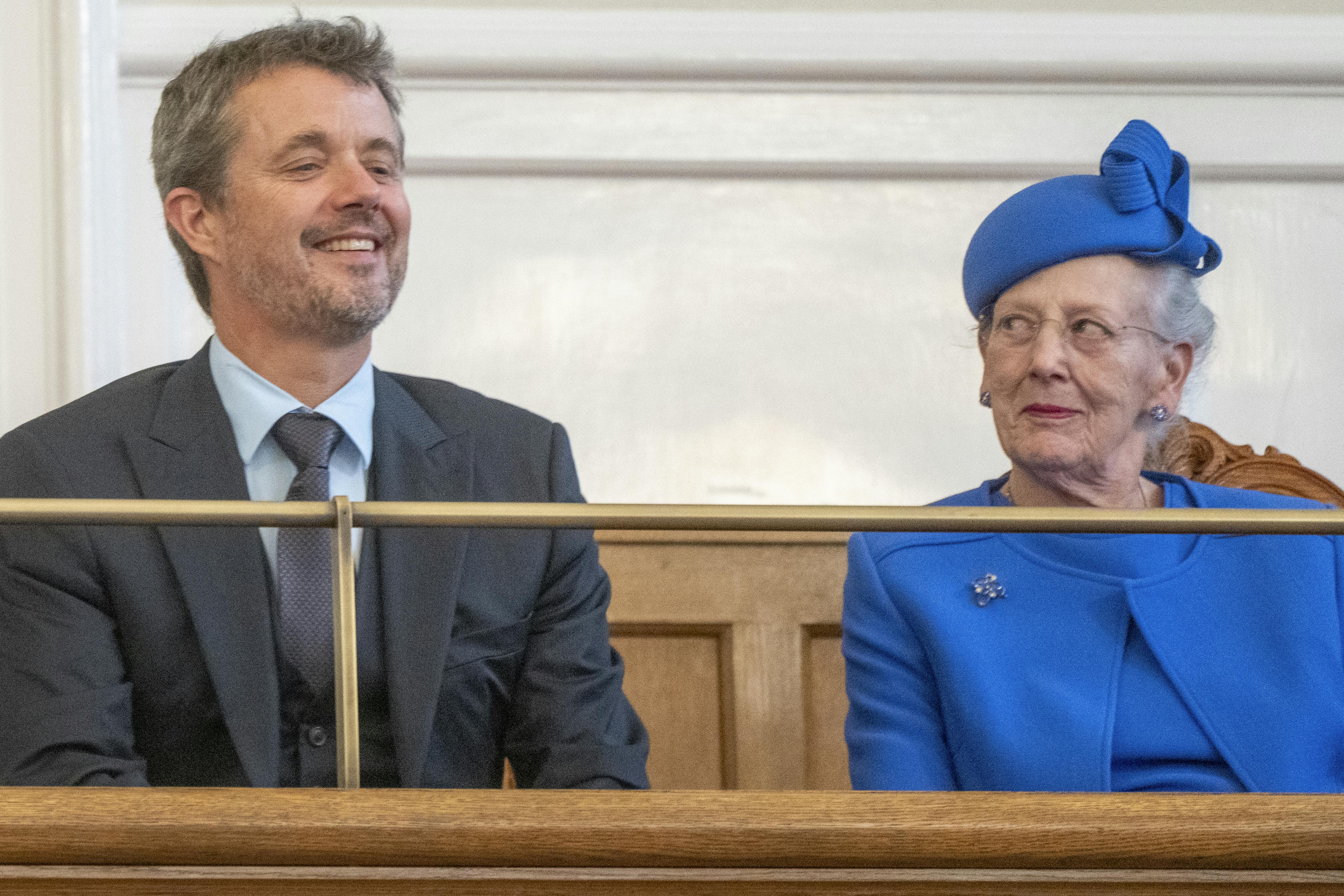 Folketingets åbning 2023 Dronning Margrethe og kronprins Frederik,