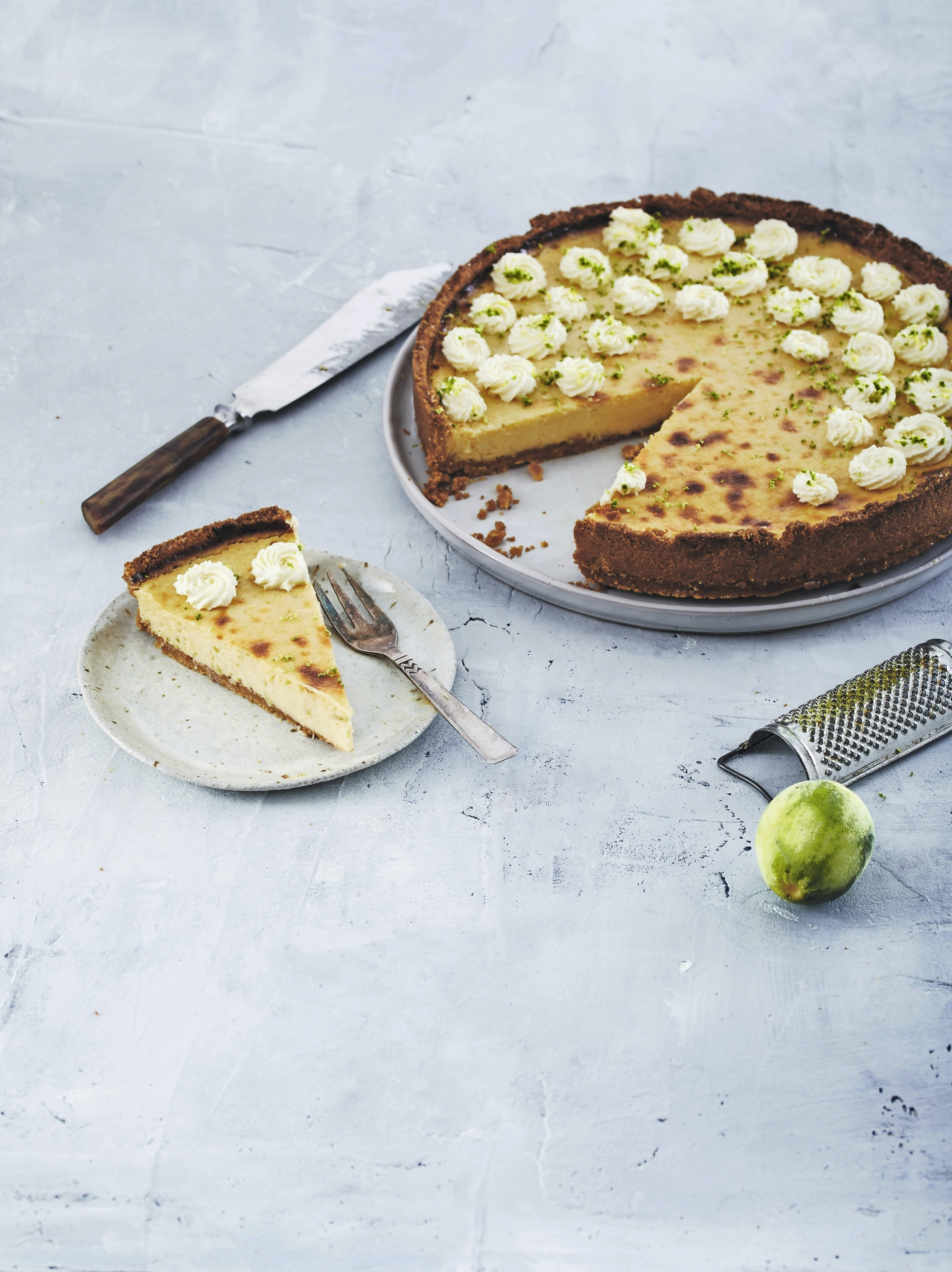 Key lime pie med kiksebund