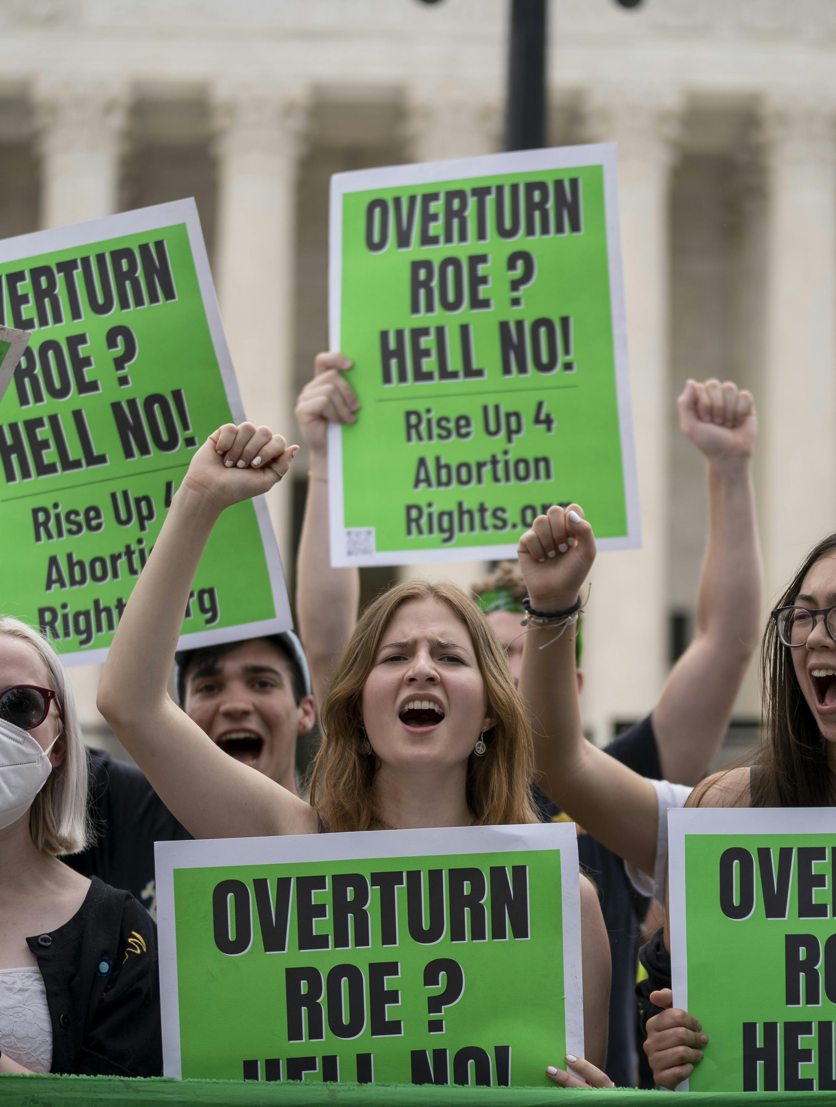 Abortion-rights protesters