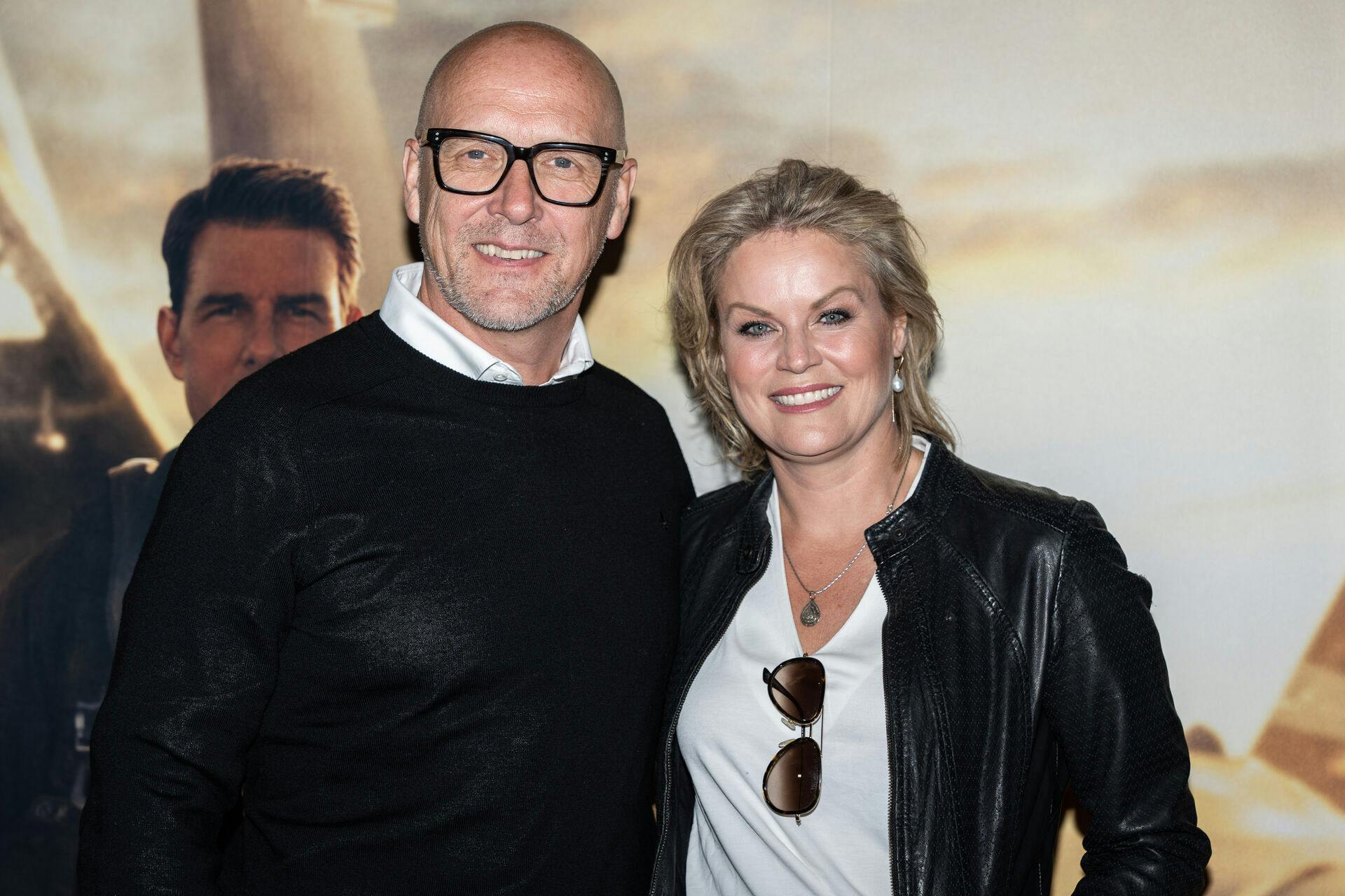 Cecilie Hother og Thomas Gregers Honoré ankommer til gallapremiere på filmen "Top Gun - Maverick" i Imperial i København tirsdag den 24. maj 2022. (Foto: Emil Helms/Ritzau Scanpix)