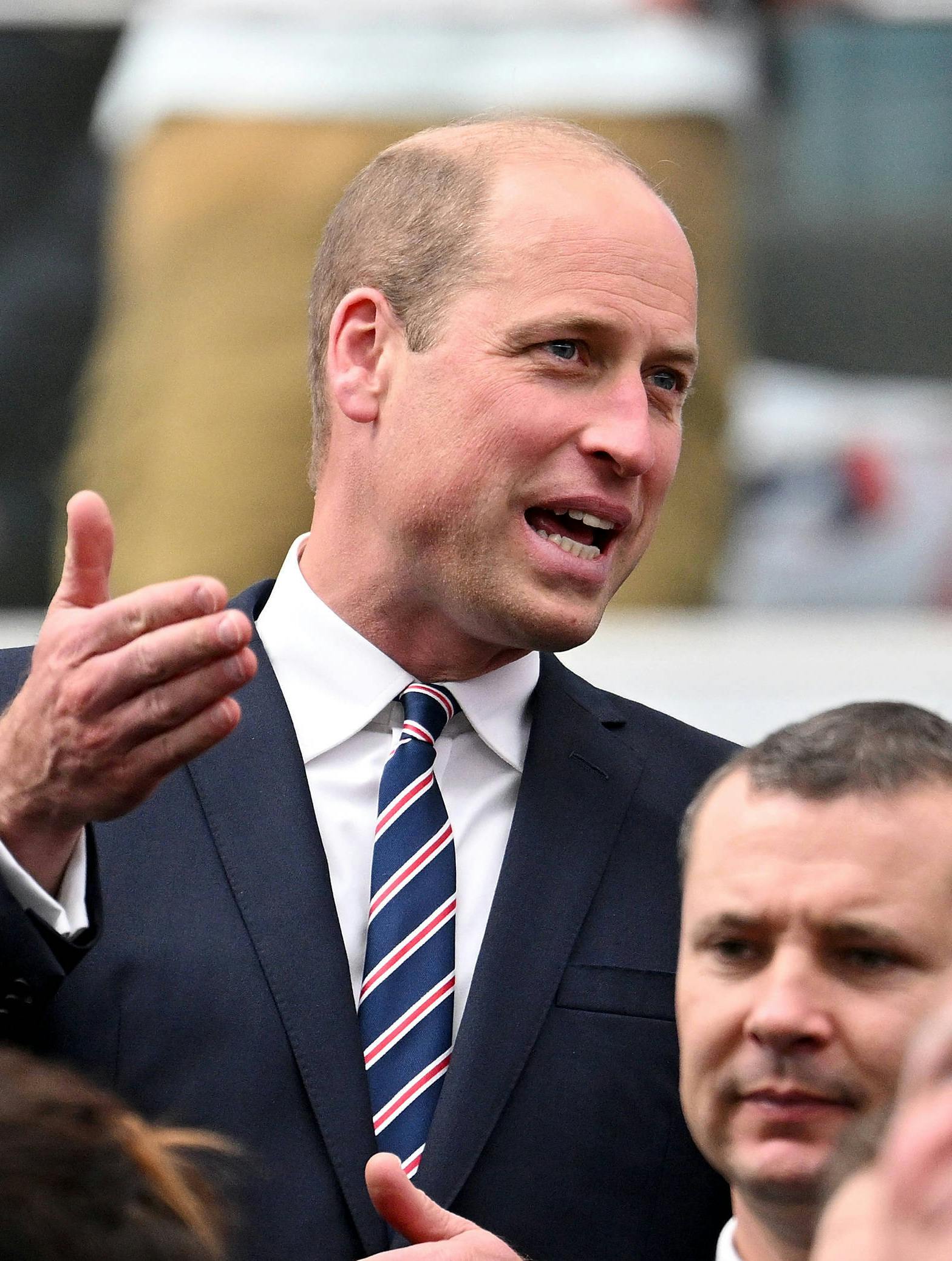 Fussball Euro 2024 Gruppe C 20.06.2024 Daenemark - England Prinz William auf der Tribuene *** Football Euro 2024 Group C 20 06 2024 Denmark England Prince William in the stands